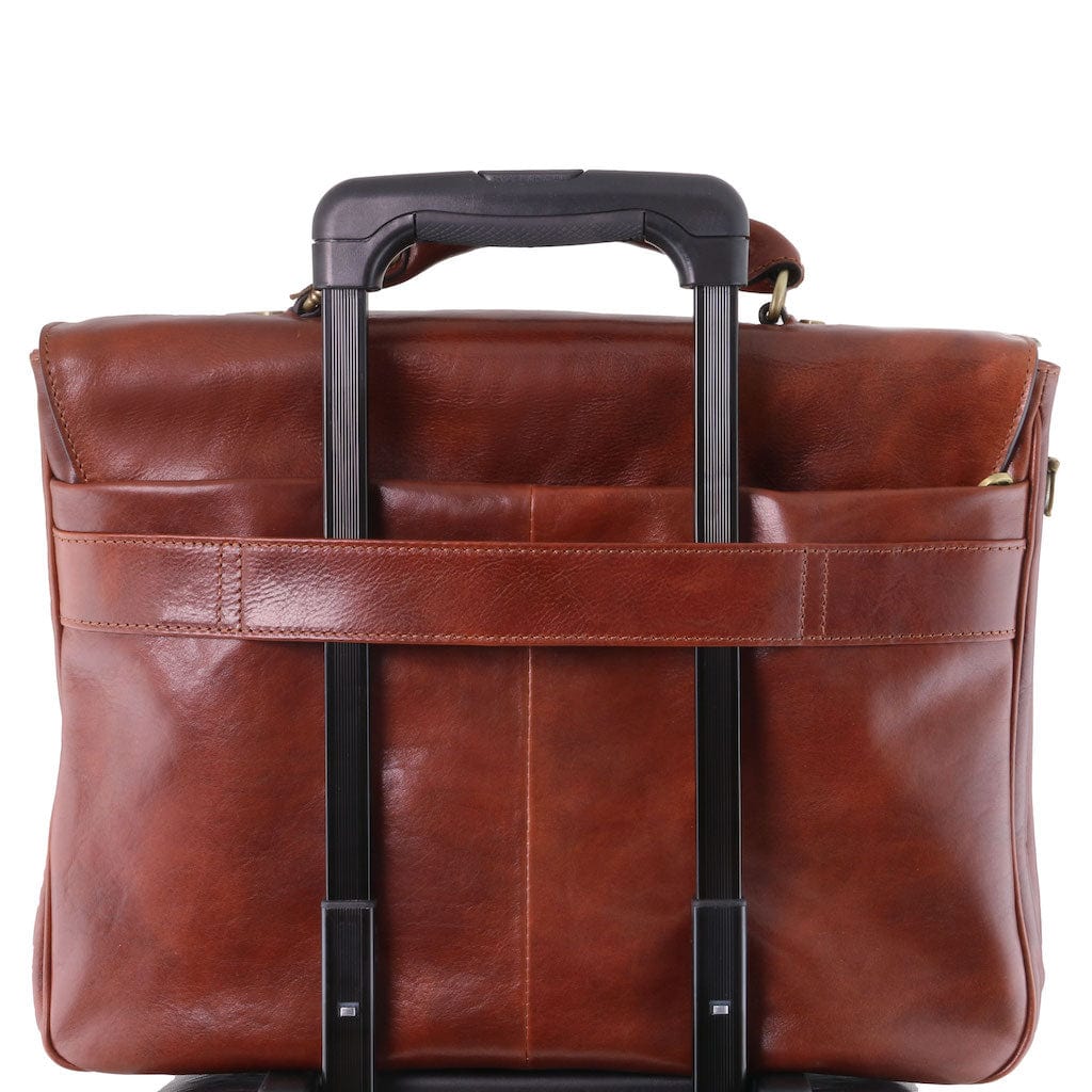 Alessandria - Matte leather multi compartment laptop briefcase | TL142067 - Image 18