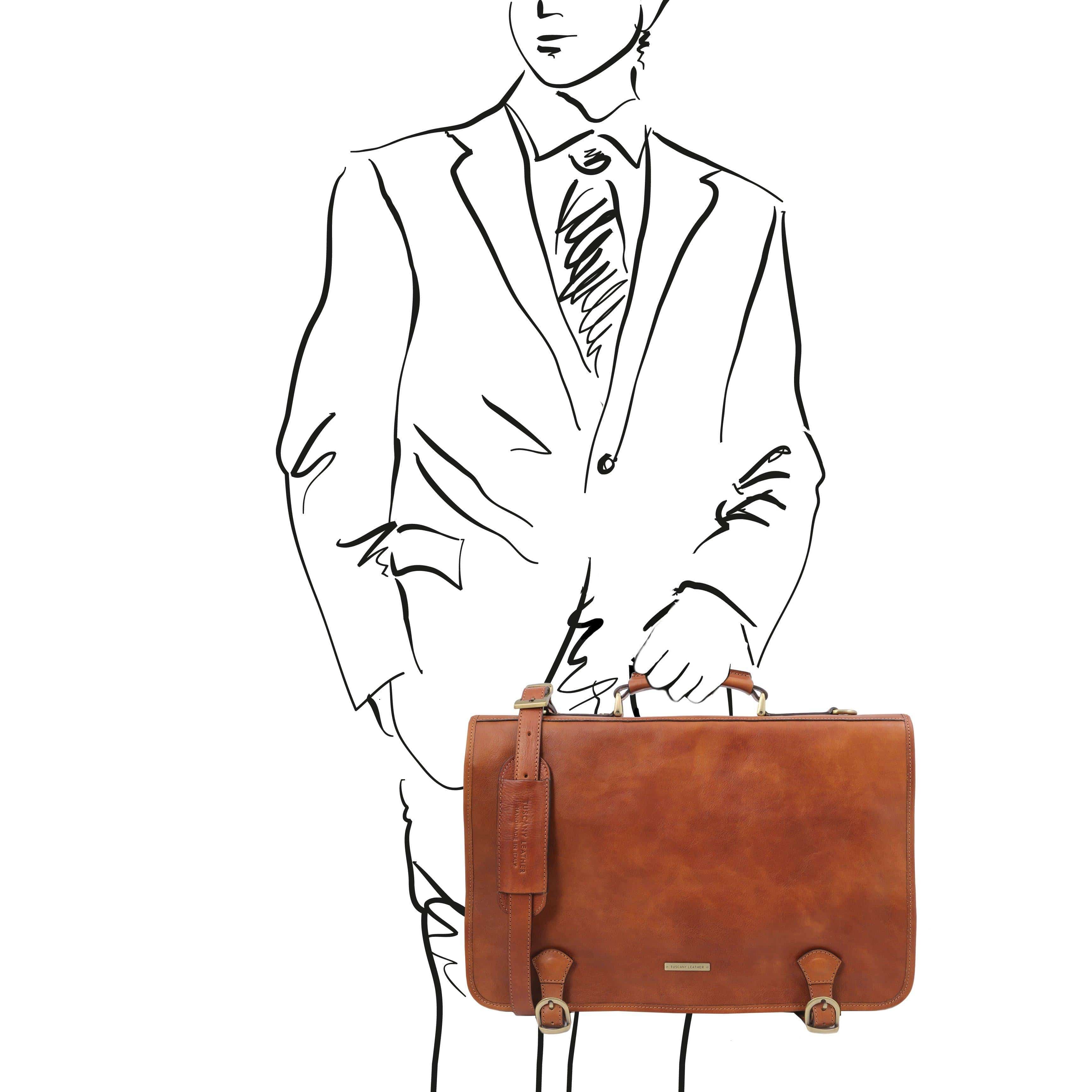 Ancona - Leather messenger bag | TL142073 - Image 11