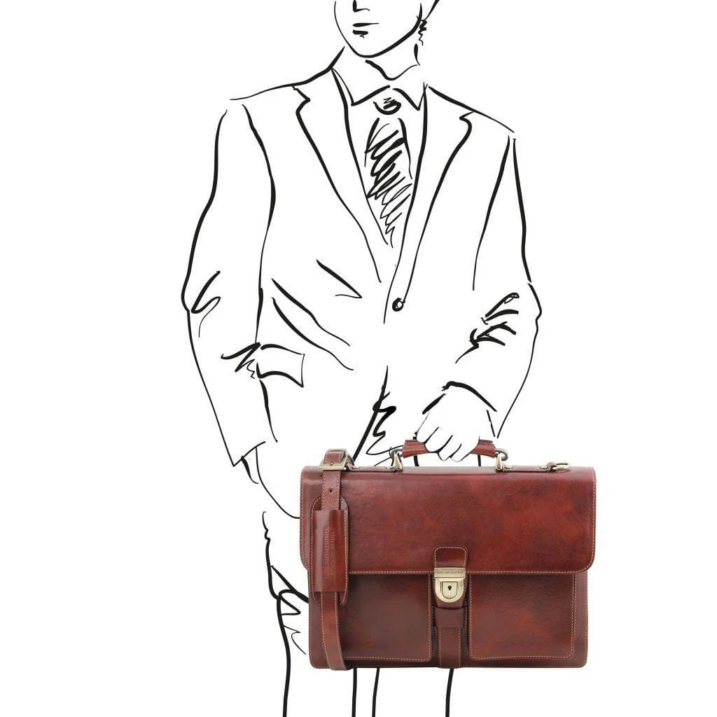 Assisi - Leather briefcase 3 compartments | TL141825 - Image 11