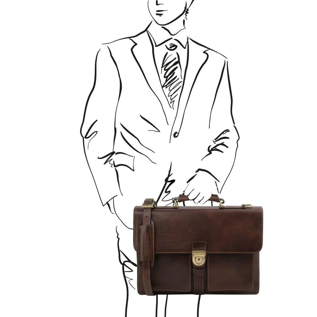 Assisi - Leather briefcase 3 compartments | TL141825 - Image 15