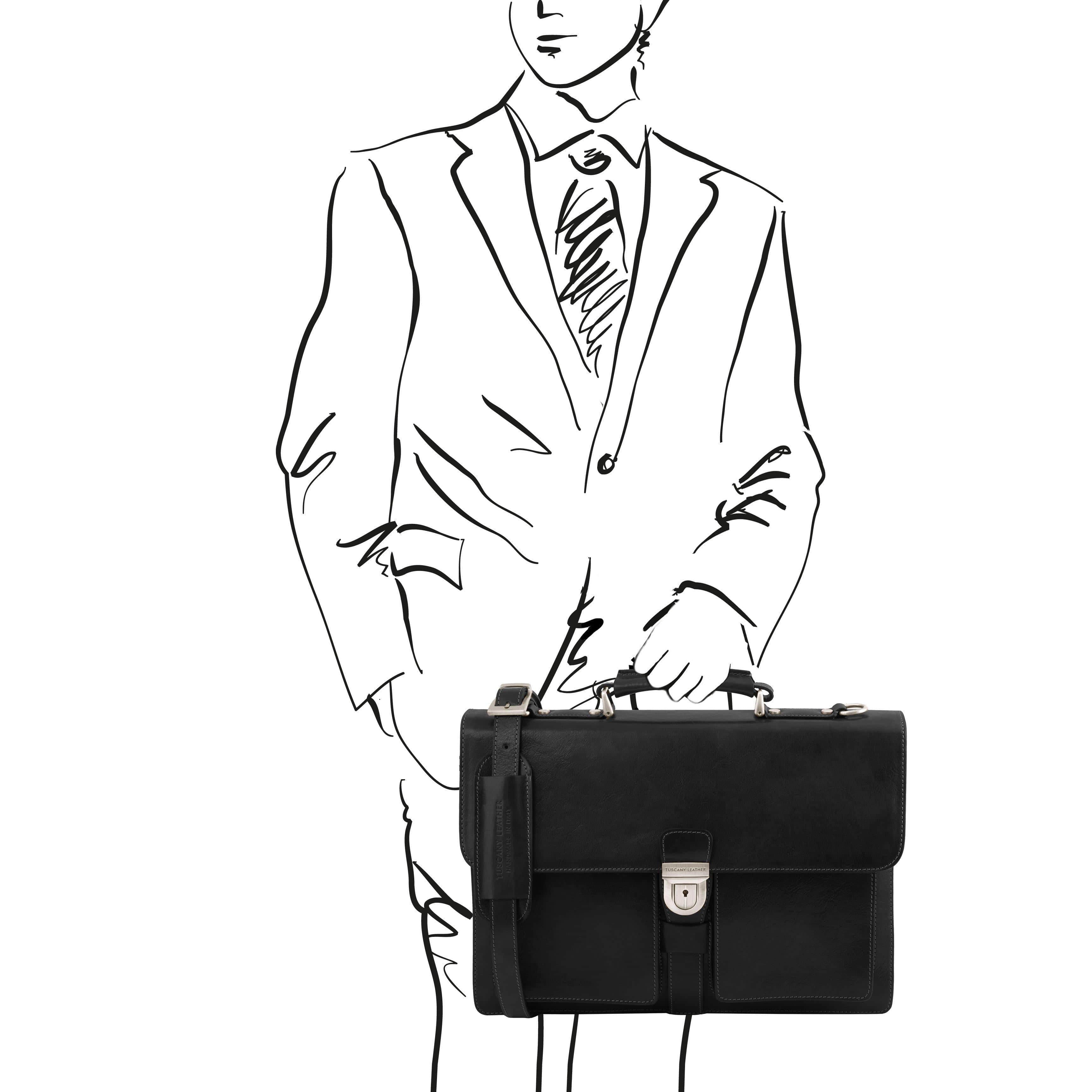 Assisi - Leather briefcase 3 compartments | TL141825 - Image 17