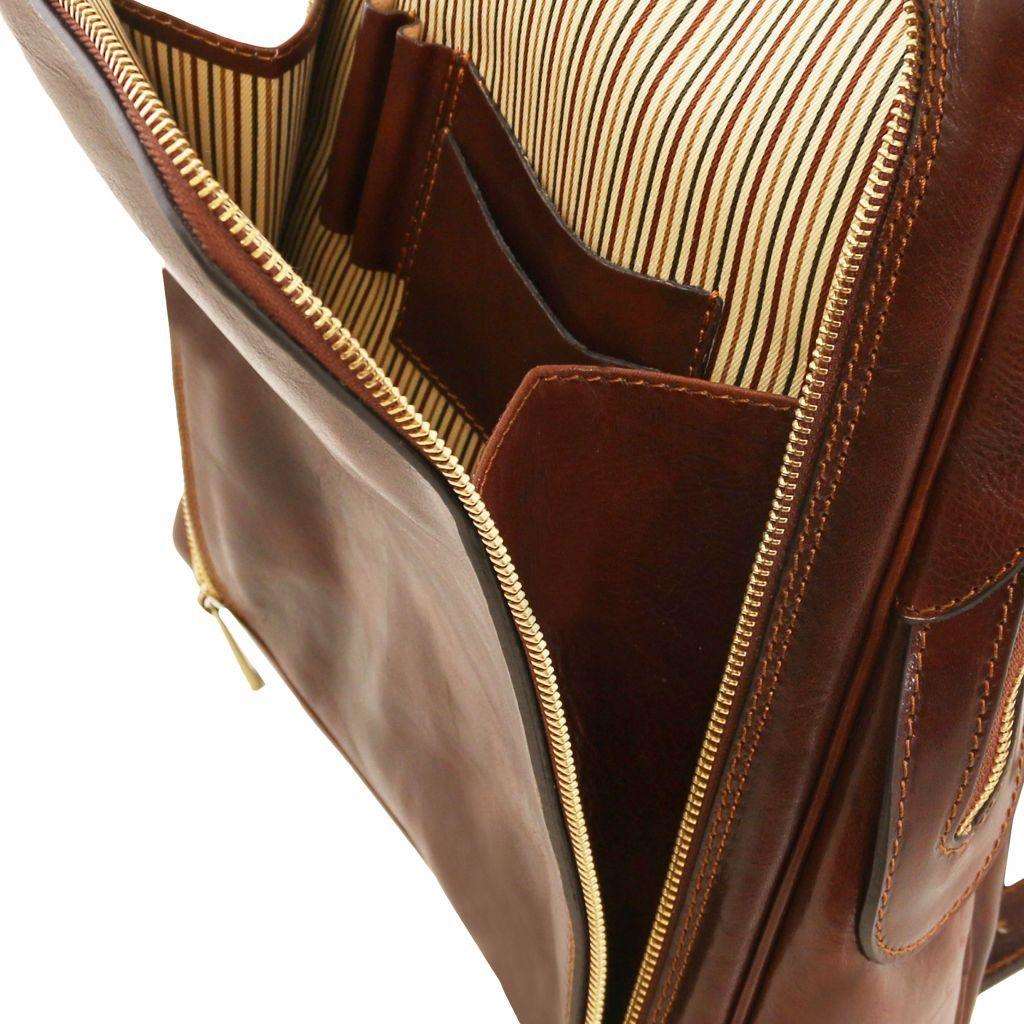 Bangkok - Matte leather laptop backpack | TL141793 - Image 4