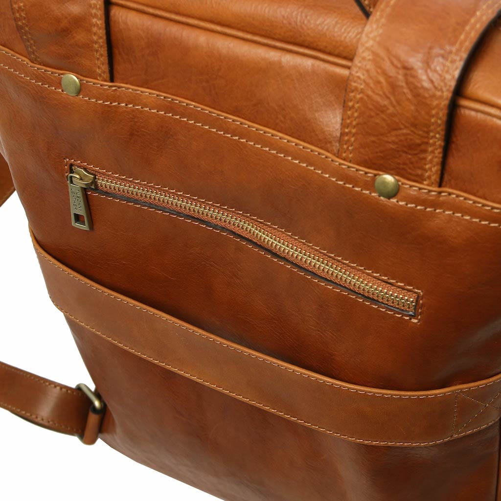 Bangkok - Matte leather laptop backpack - Large size | TL142336 - Image 3