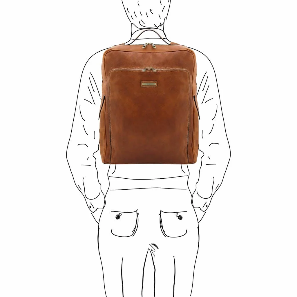 Bangkok - Matte leather laptop backpack - Large size | TL142336 - Image 9