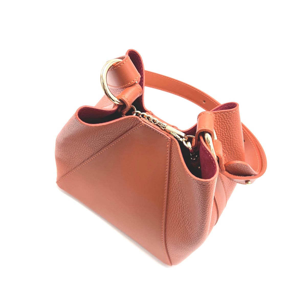 Bolgheri Leather Bucket Bag – Handcrafted in Tuscany - Image 4