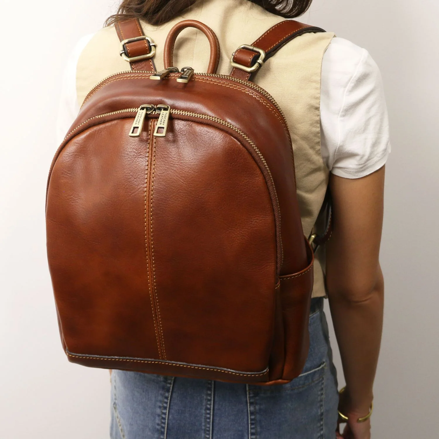Canberra - 2 Compartment leather backpack | TL142460 - Image 11