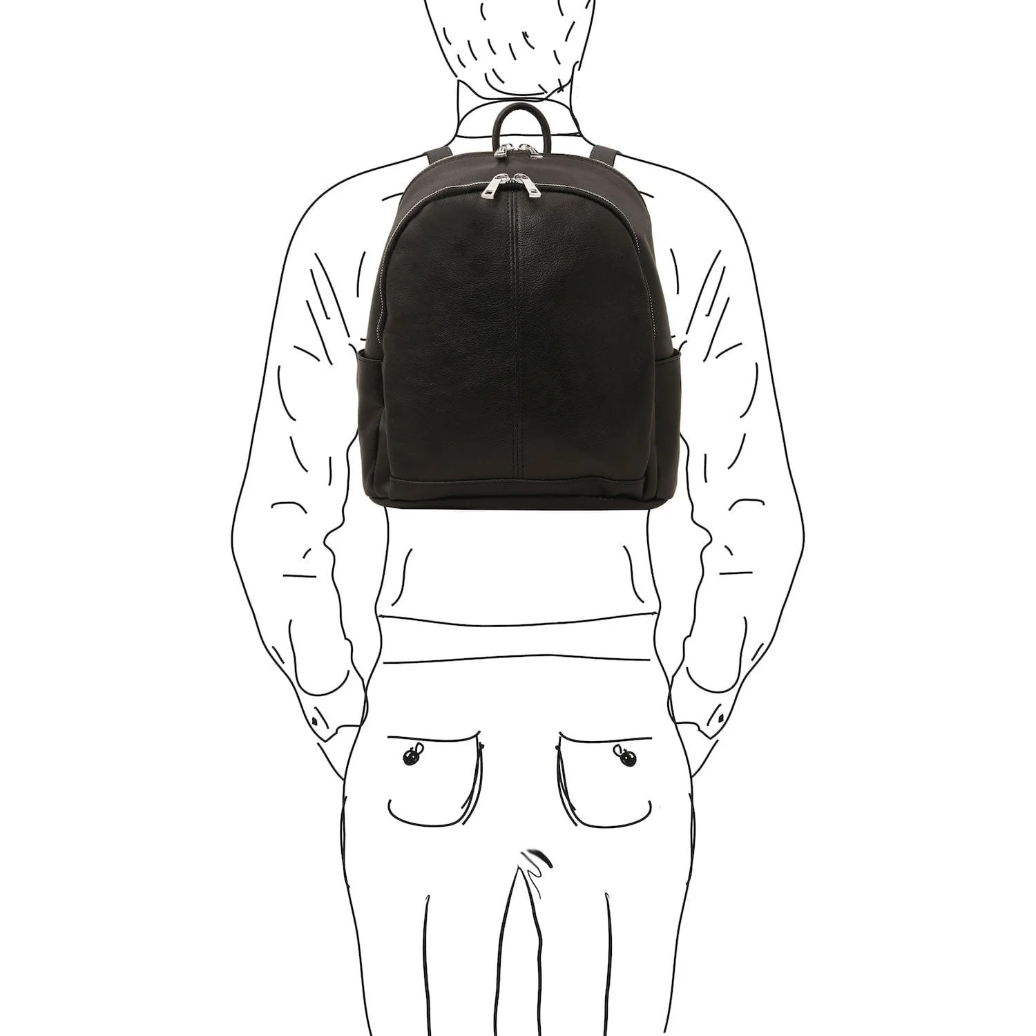Canberra - 2 Compartment leather backpack | TL142460 - Image 12