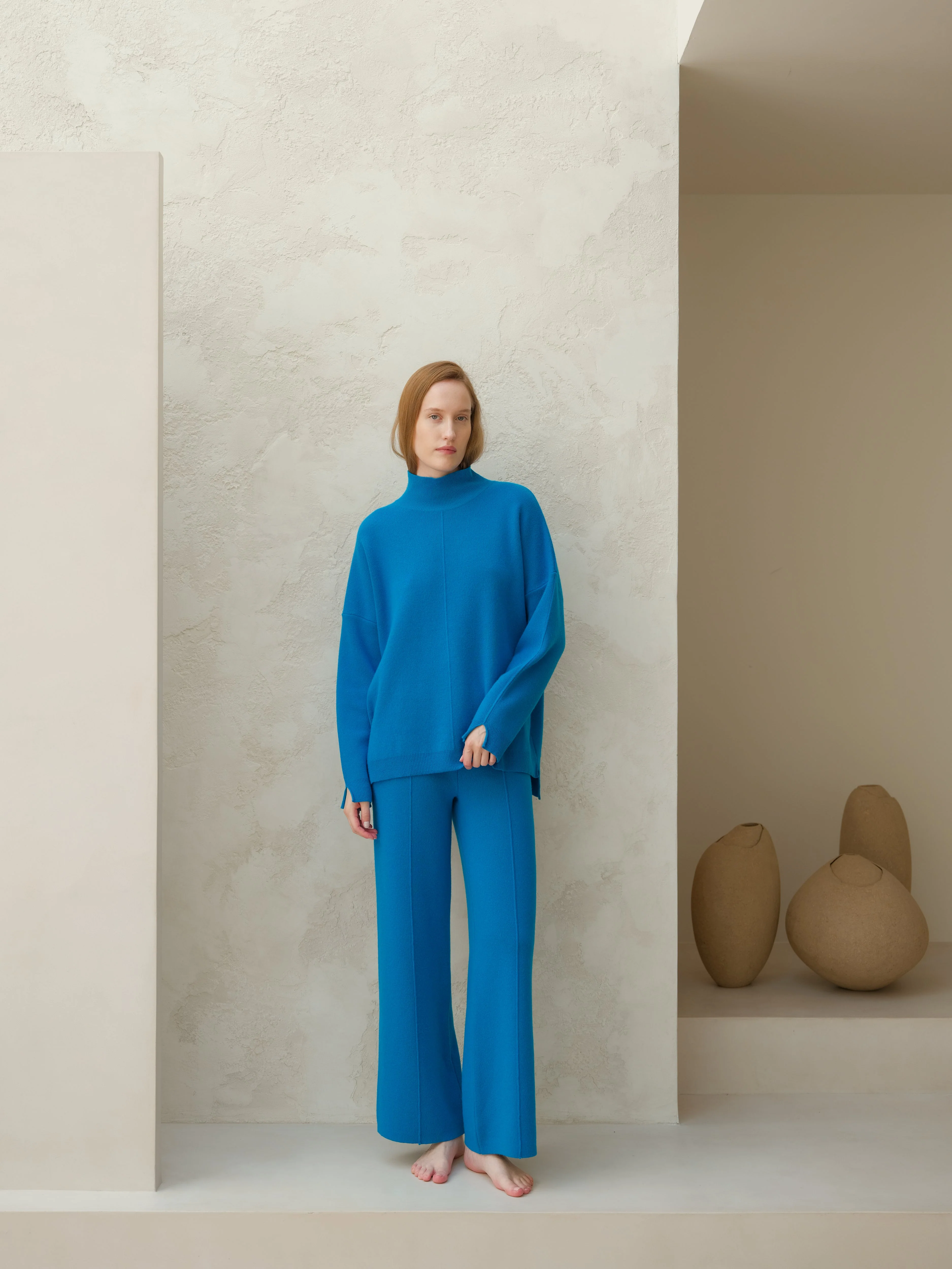 Wool & Cashmere Mix Solid Maxi Turtleneck Sweater - Image 10