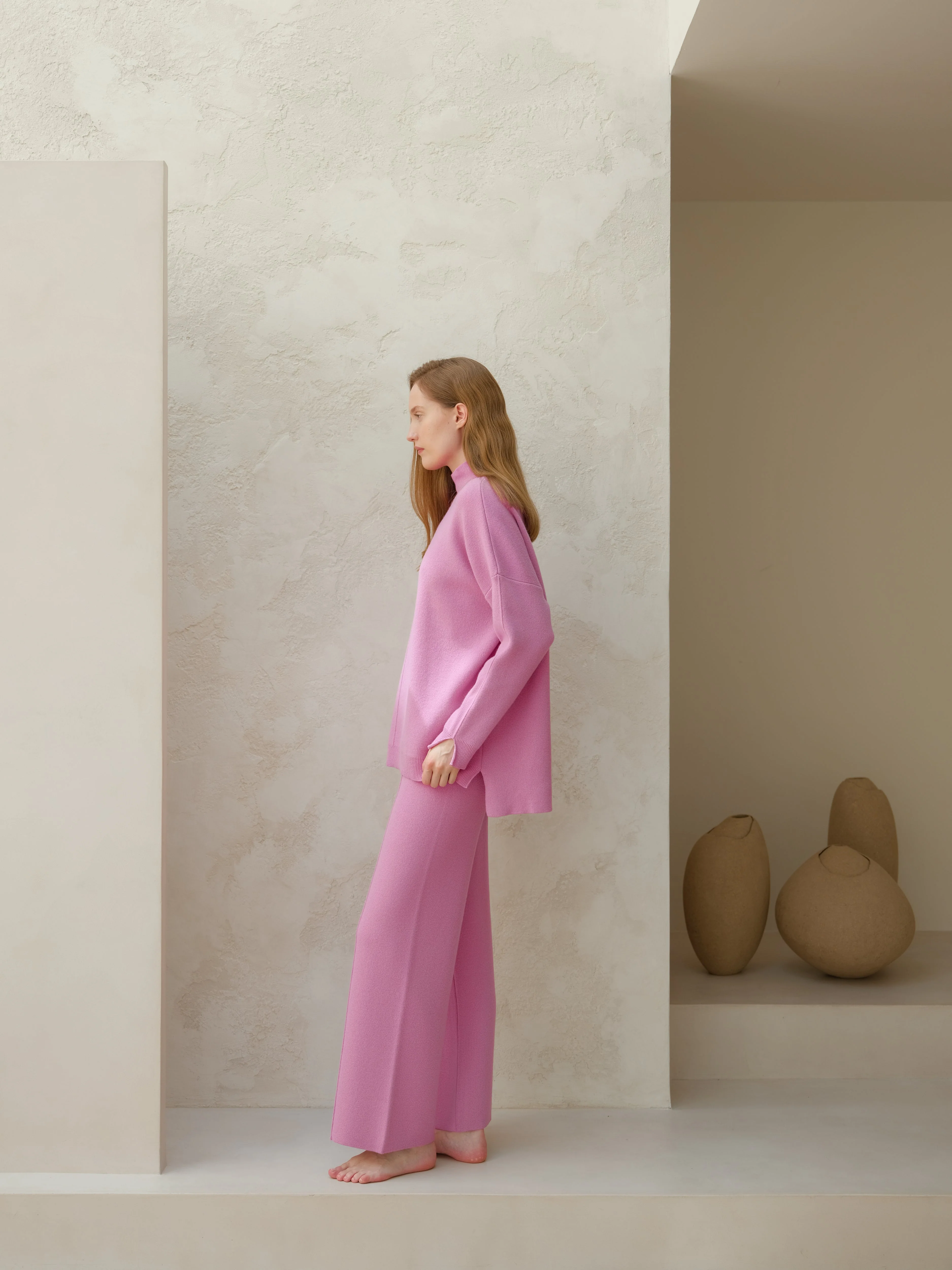 Wool & Cashmere Mix Solid Maxi Turtleneck Sweater - Image 19