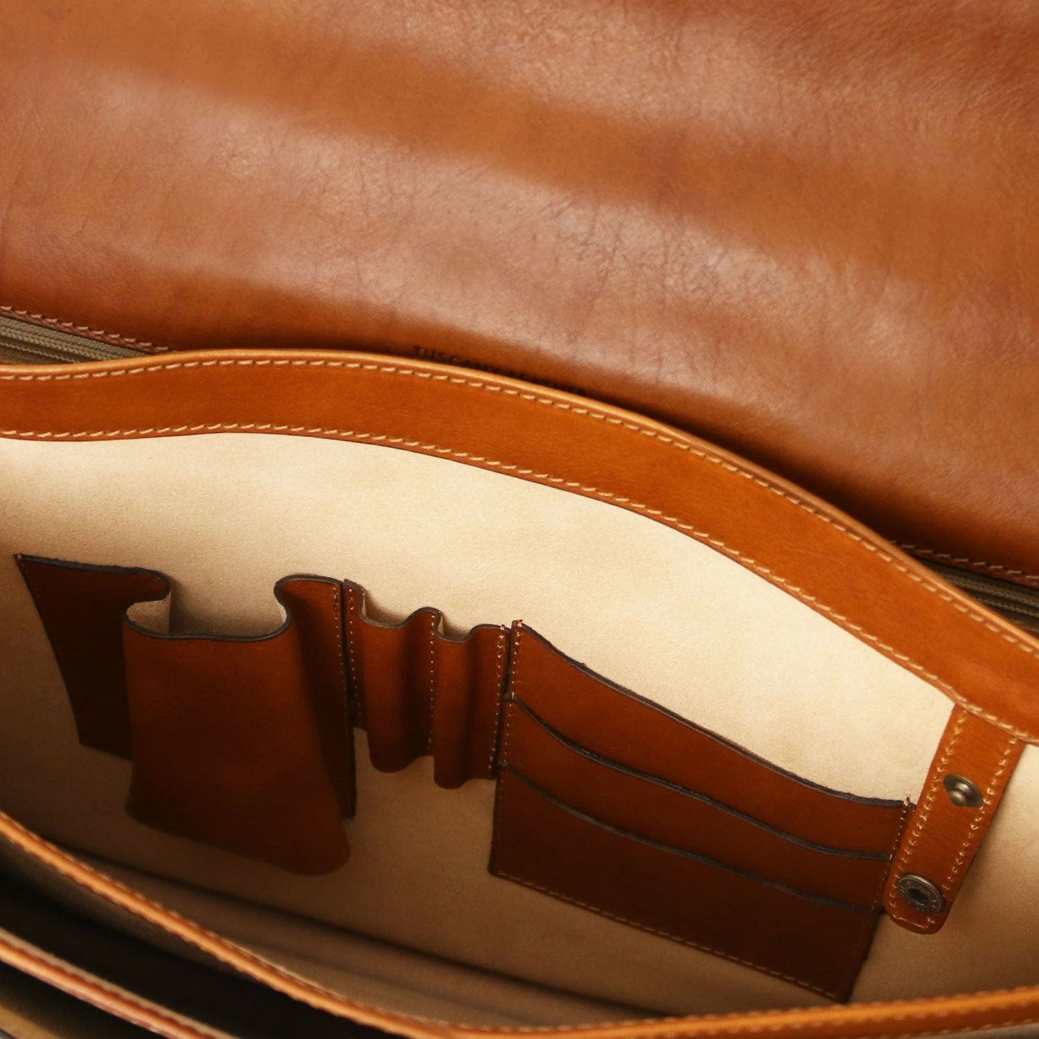 Cremona - 3 compartment matte leather briefcase | TL142448 - Image 26