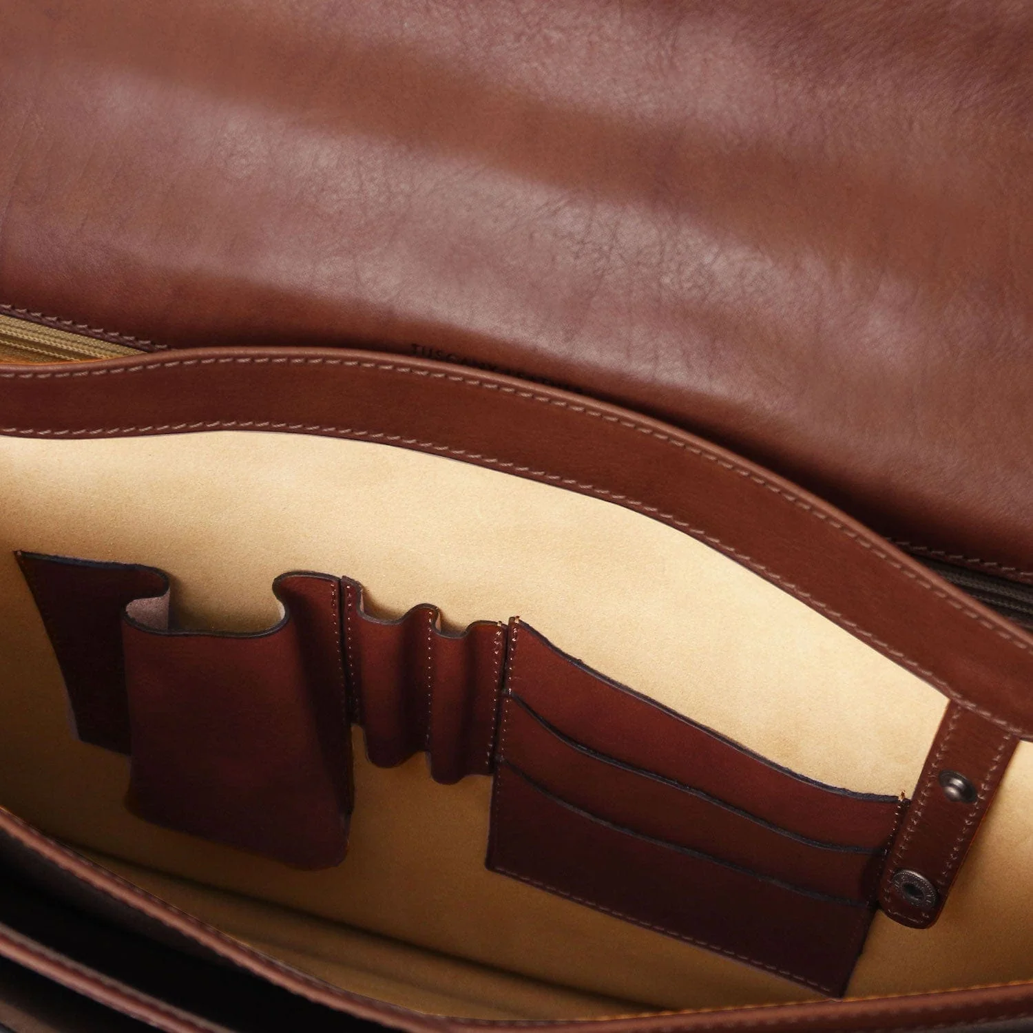 Cremona - 3 compartment matte leather briefcase | TL142448 - Image 6
