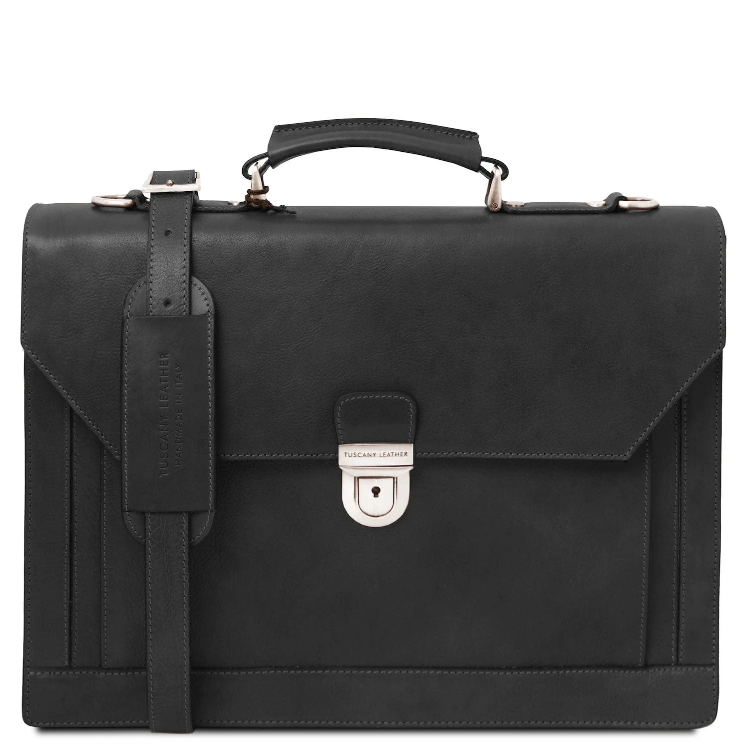 Cremona - 3 compartment matte leather briefcase | TL142448 - Image 8