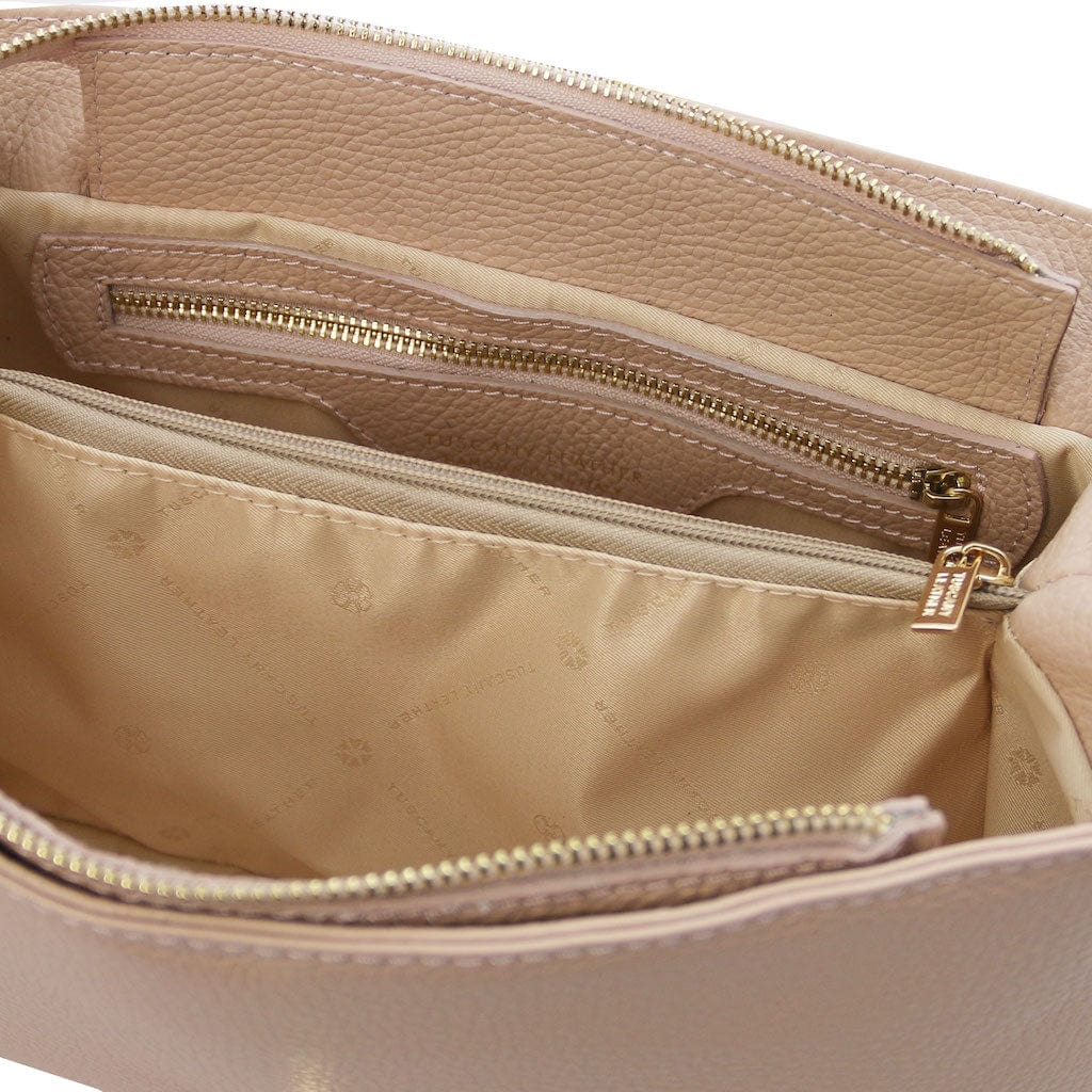 Elettra - Soft leather shoulder bag with chain strap  | TL142353 - Image 18