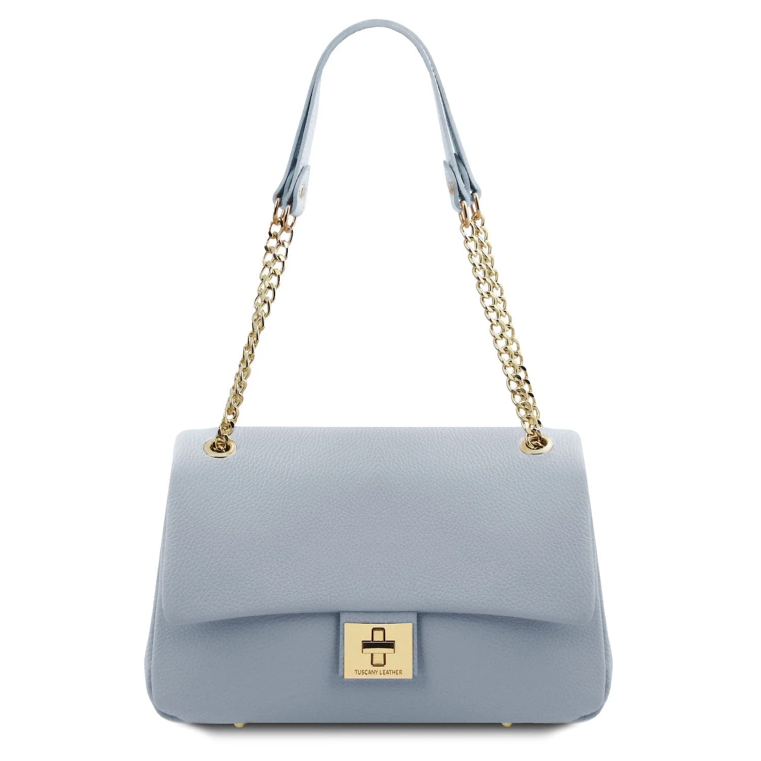 Elettra - Soft leather shoulder bag with chain strap  | TL142353 - Image 3