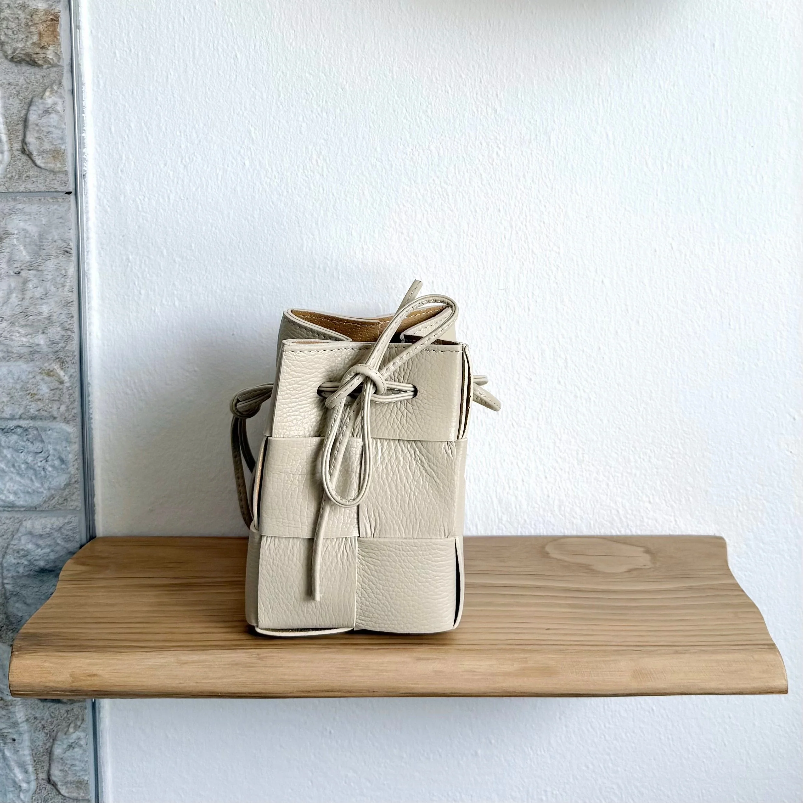 Emi - Handmade Drawstring Woven Crossbody Bag - Image 9