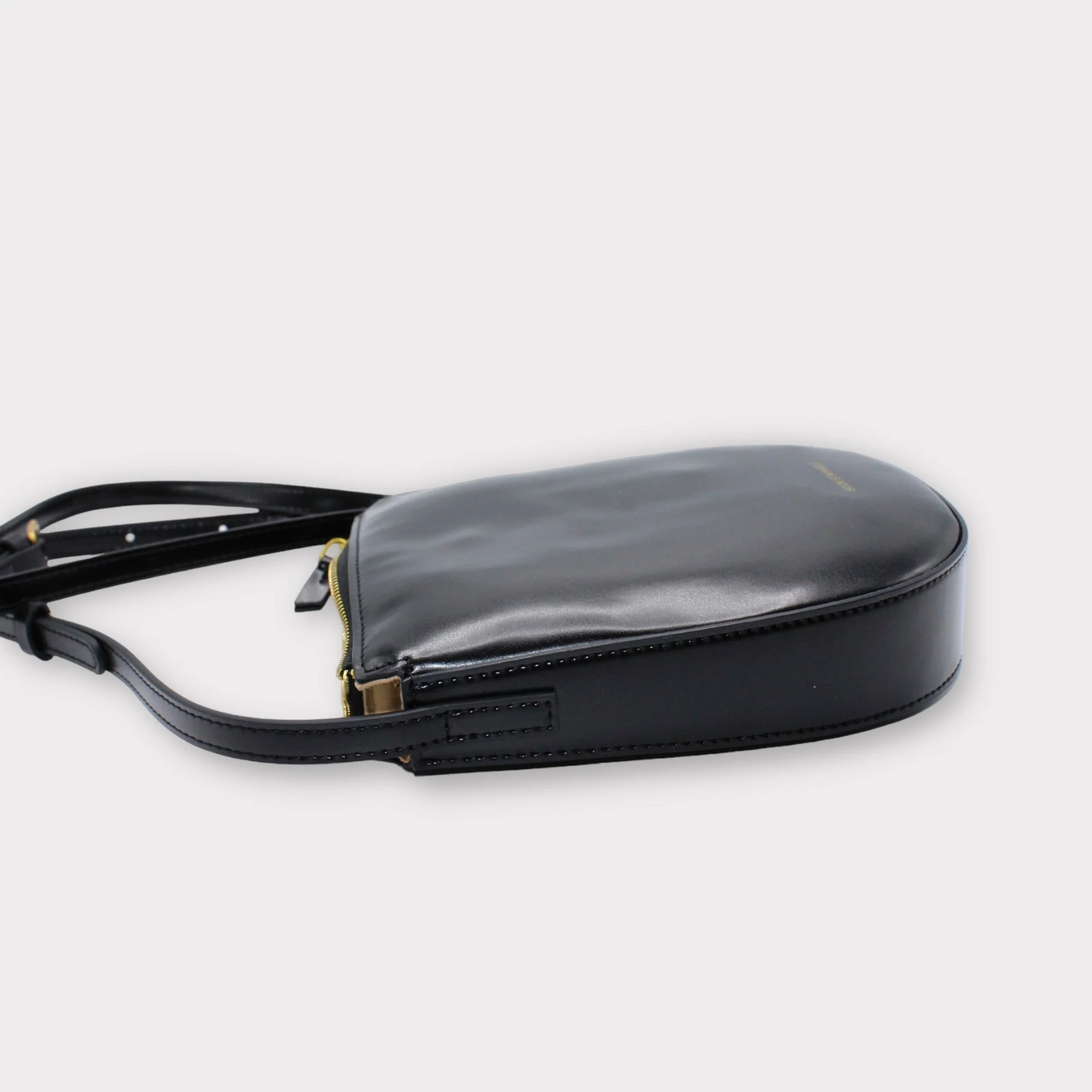 Eva - Apple Leather Crossbody Bag - Black - Image 4