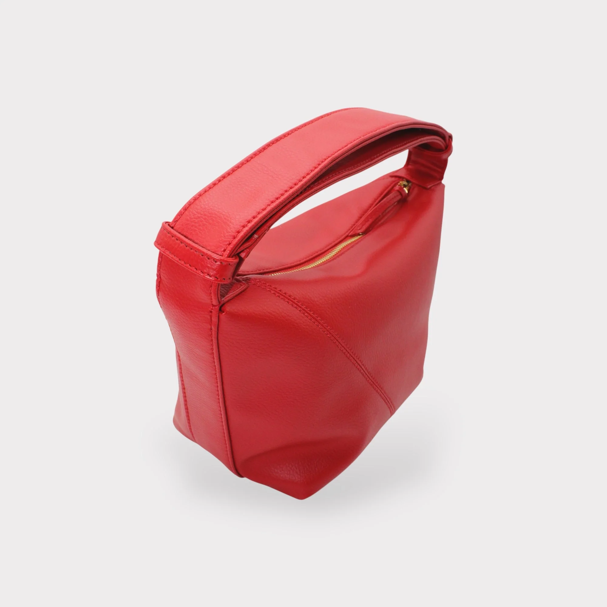 Evy - Vegan Cactus Leather Shoulder Bag - Red - Image 3