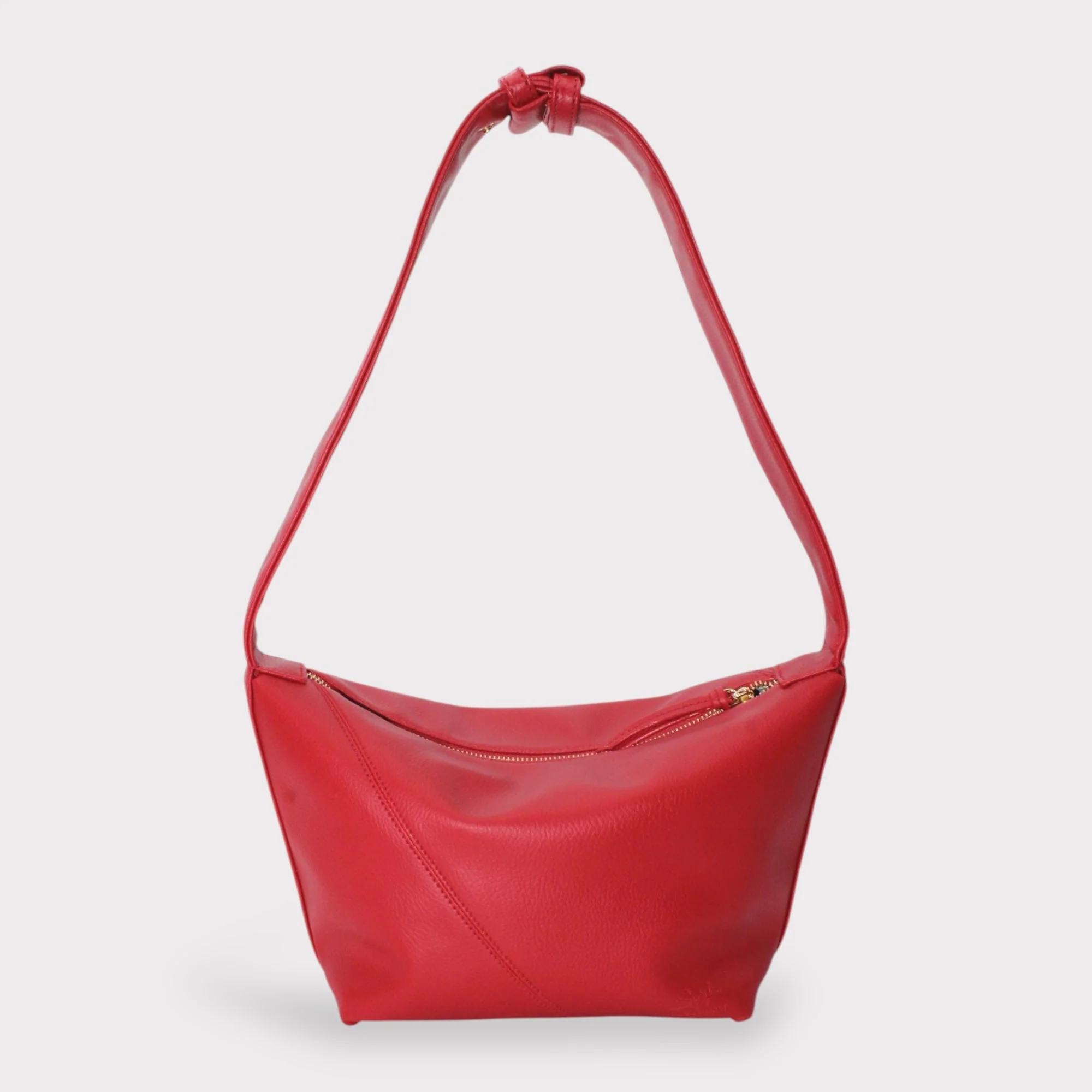 Evy - Vegan Cactus Leather Shoulder Bag - Red - Image 7