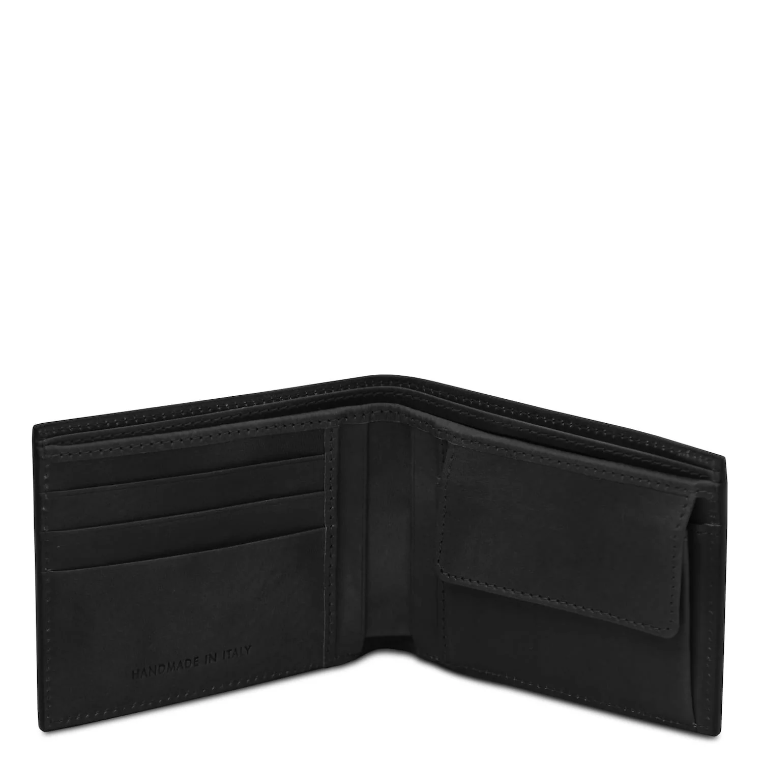 Exclusive 2 fold leather wallet for men with coin pocket - Matte leather | TL142552 - Image 10