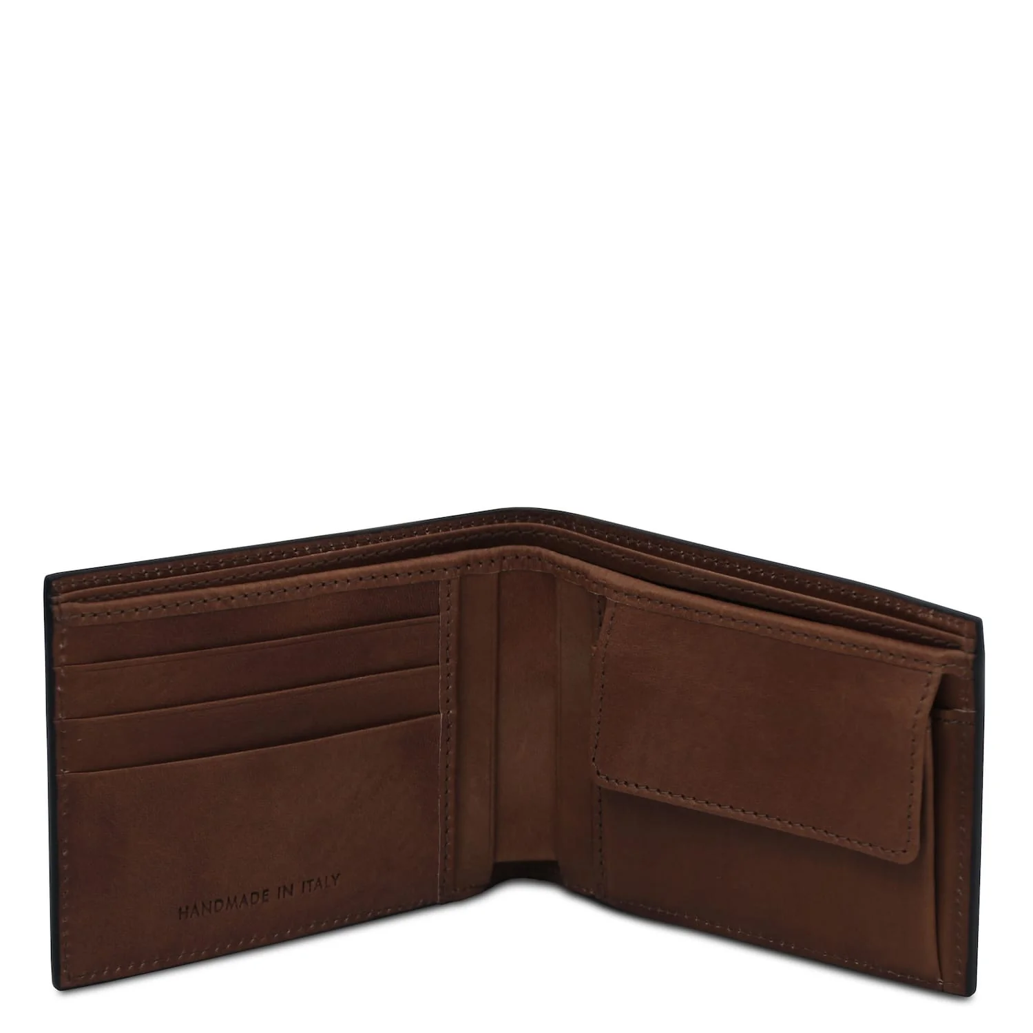 Exclusive 2 fold leather wallet for men with coin pocket - Matte leather | TL142552 - Image 14