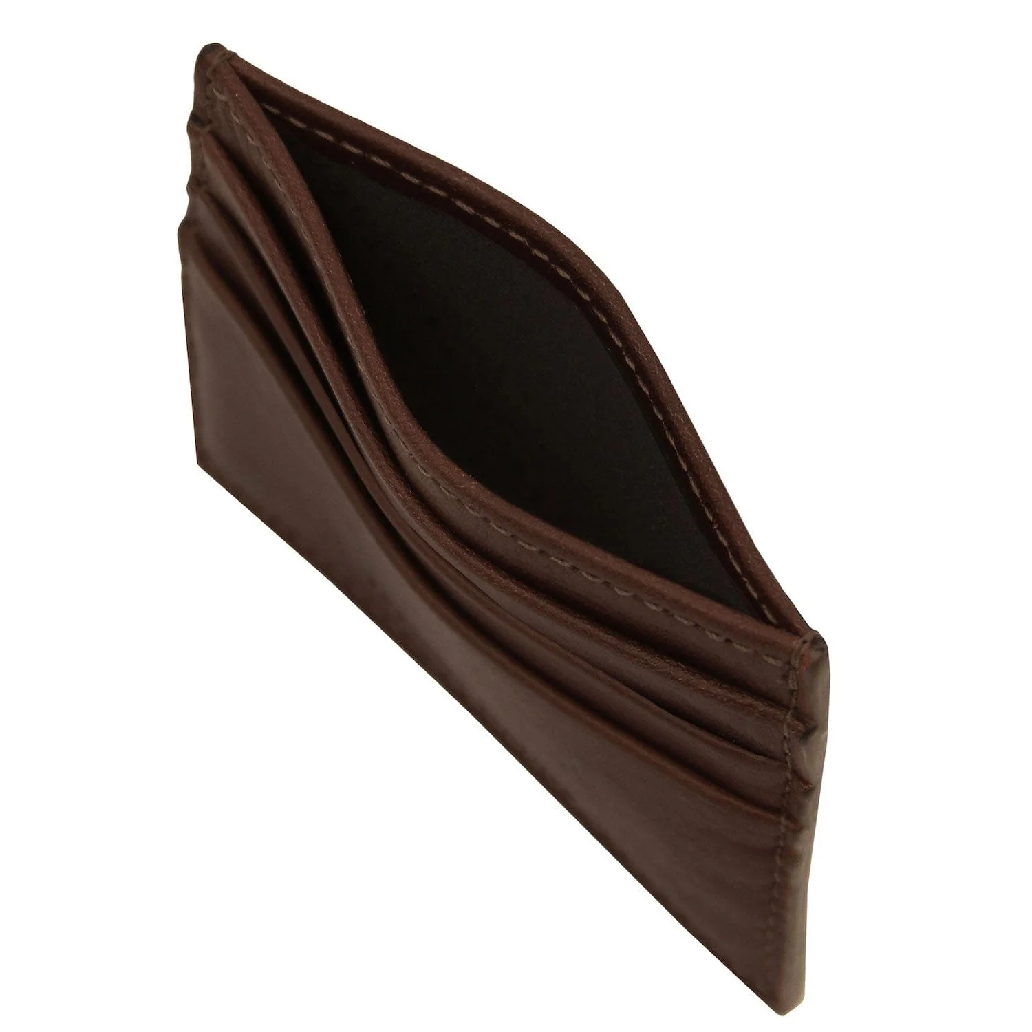 Leather card holder - 6 cards, smooth full-grain leather | TL142471 - Image 14