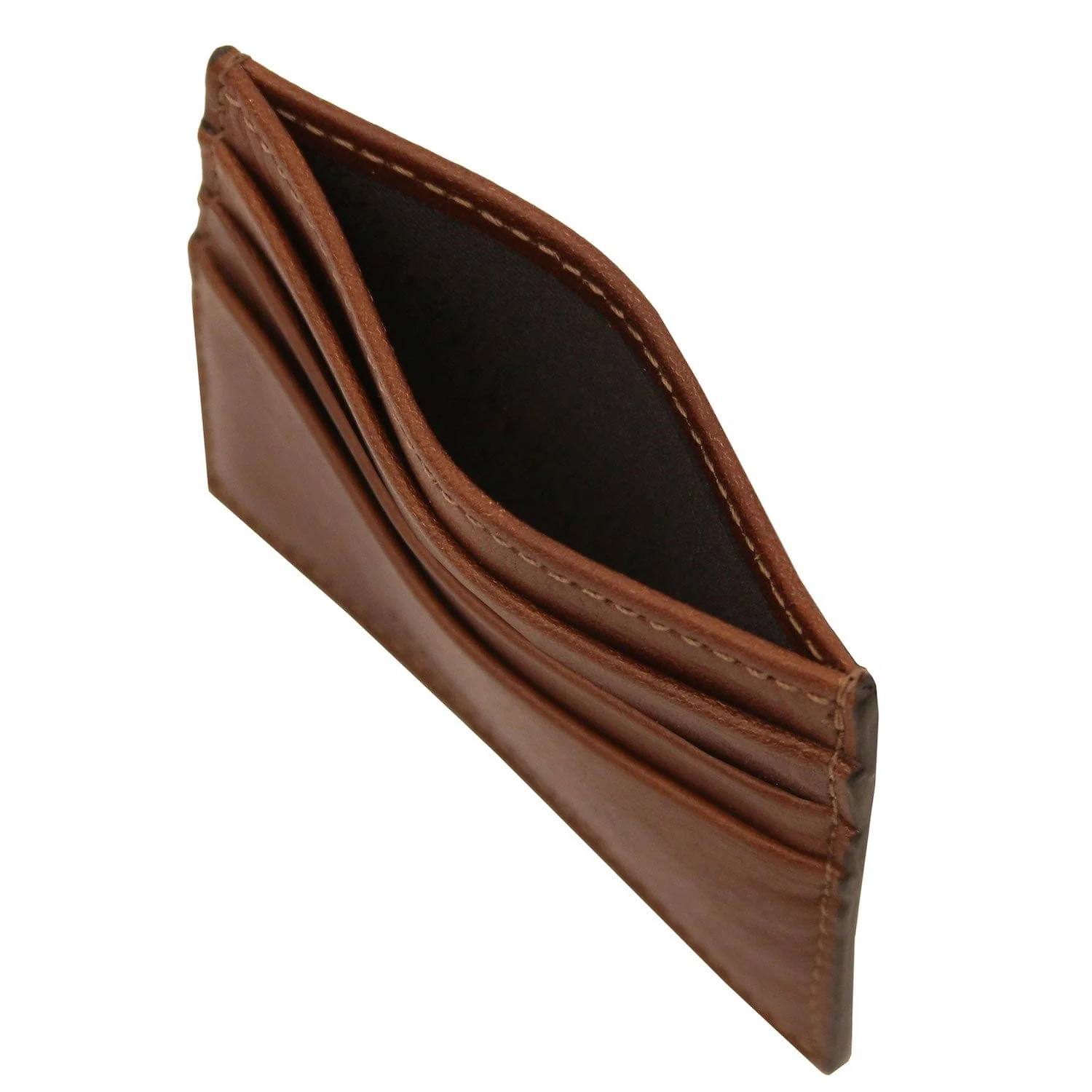 Leather card holder - 6 cards, smooth full-grain leather | TL142471 - Image 6