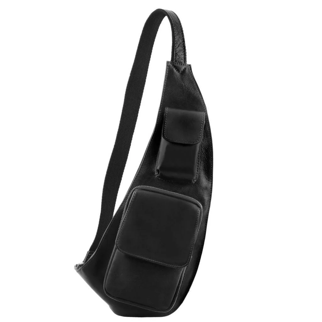 Leather crossover bag | TL141352 men's sling bag - Image 11
