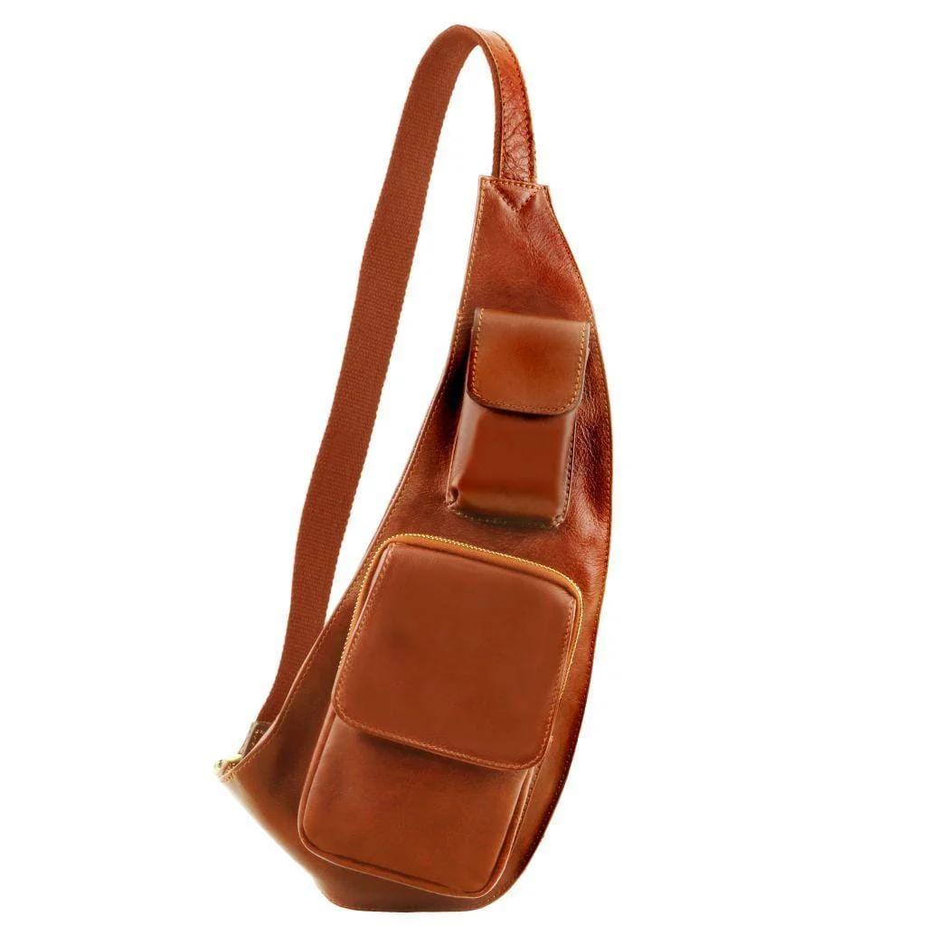 Leather crossover bag | TL141352 men's sling bag - Image 15