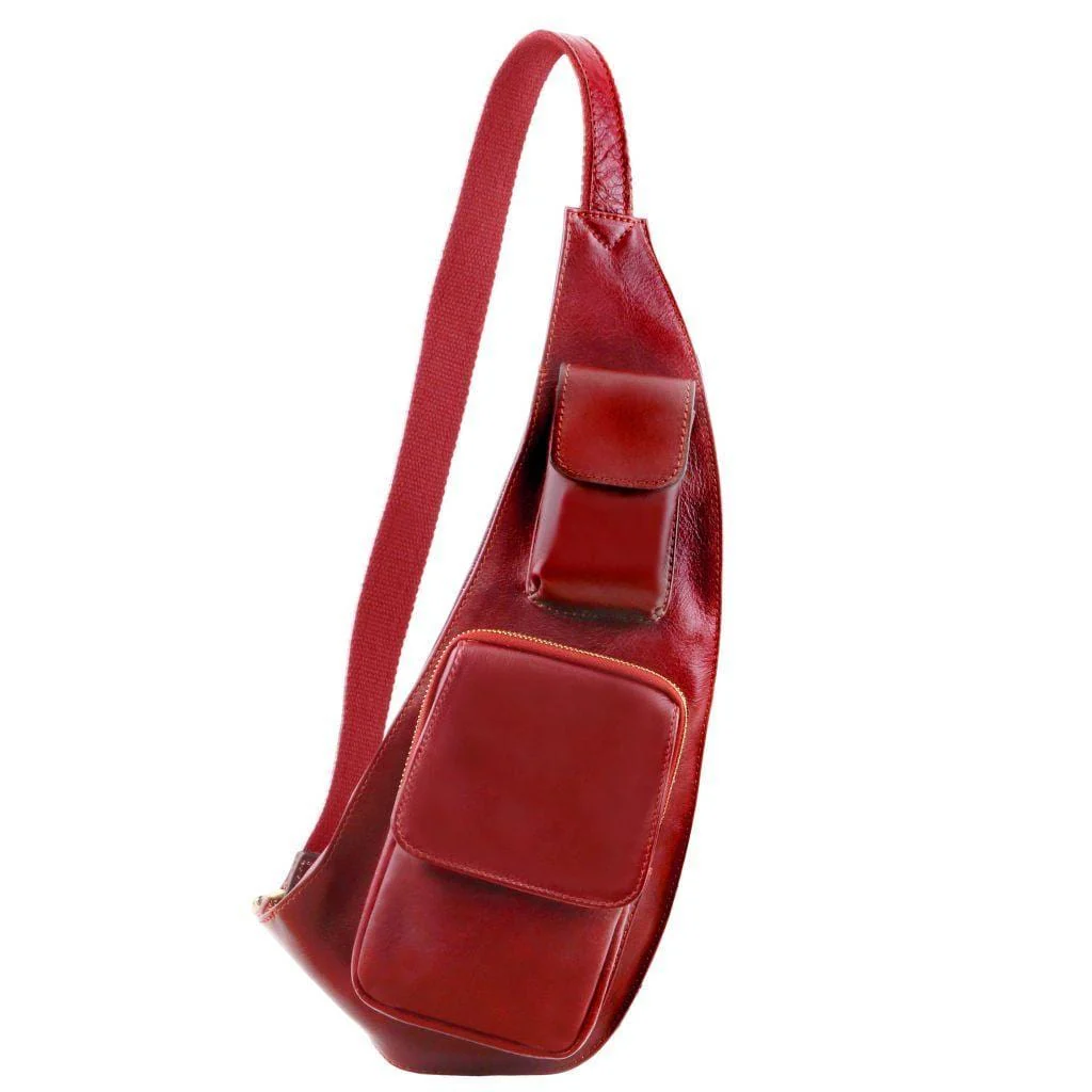 Leather crossover bag | TL141352 men's sling bag - Image 17