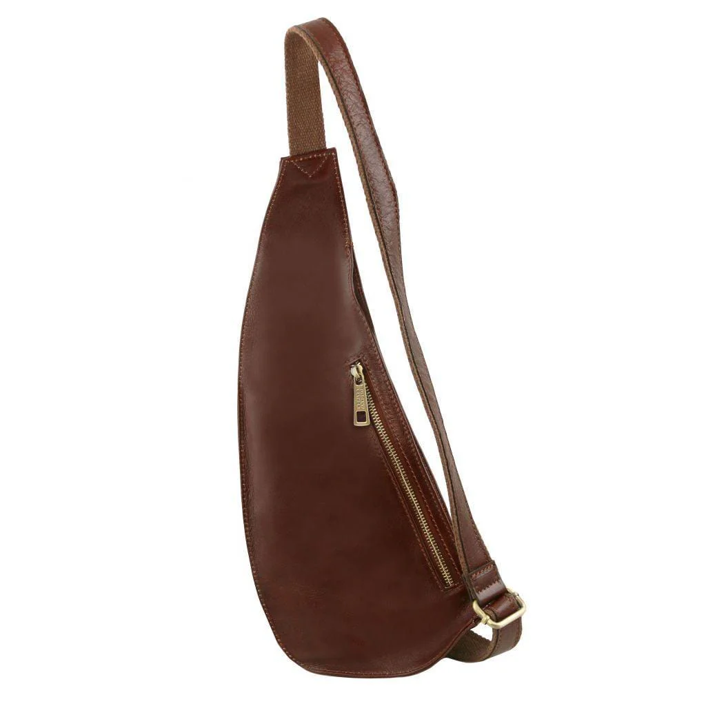 Leather crossover bag | TL141352 men's sling bag - Image 4
