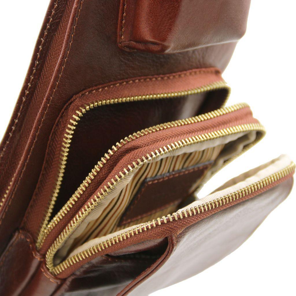 Leather crossover bag | TL141352 men's sling bag - Image 5