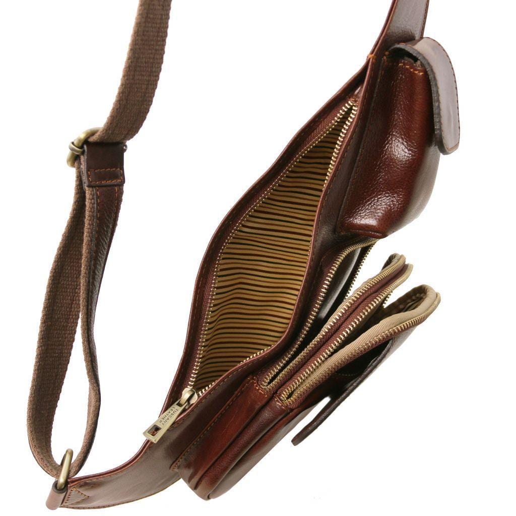 Leather crossover bag | TL141352 men's sling bag - Image 7