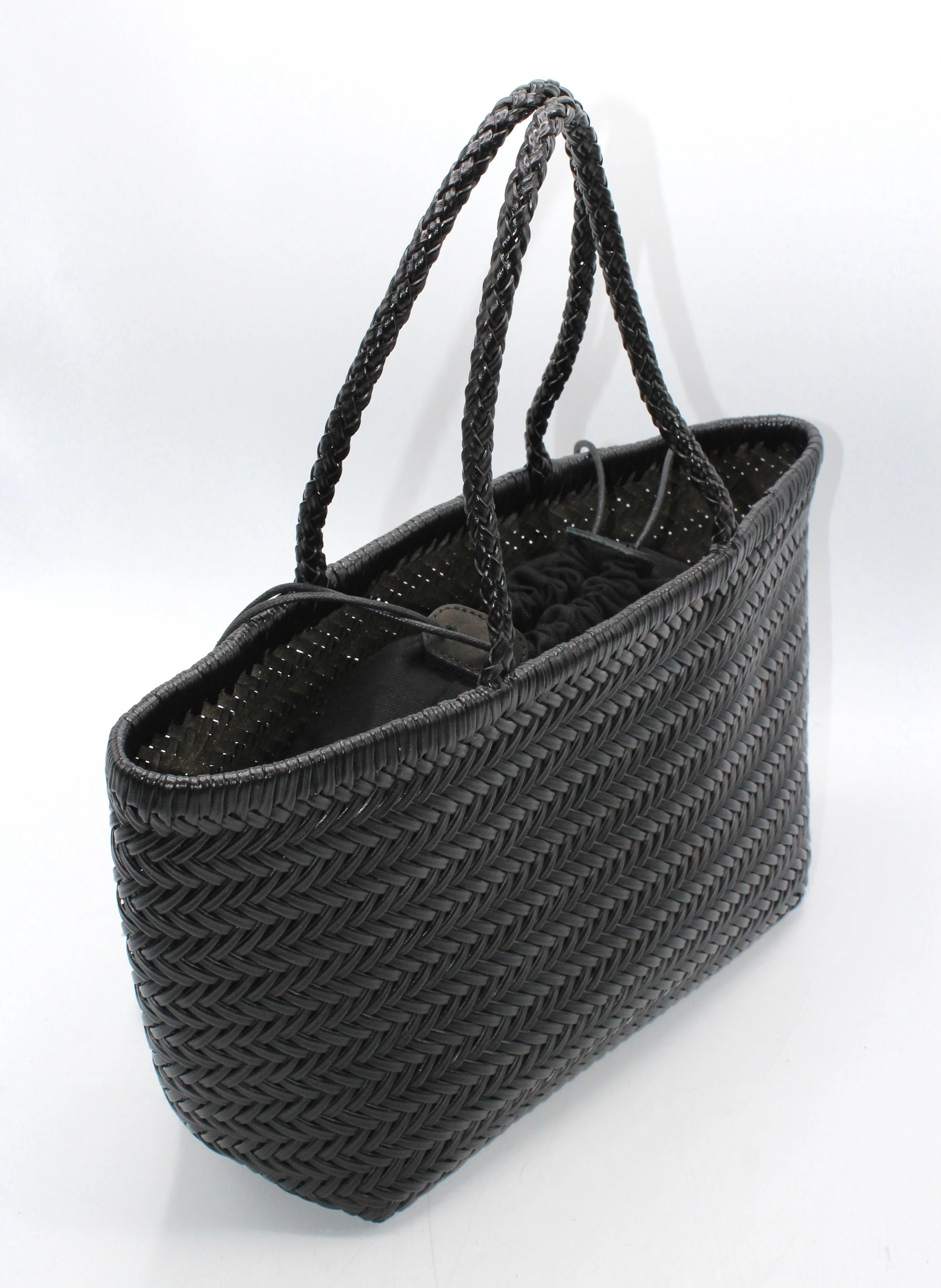 Lou - Genuine Leather Tote Bag Black Colour - Image 4