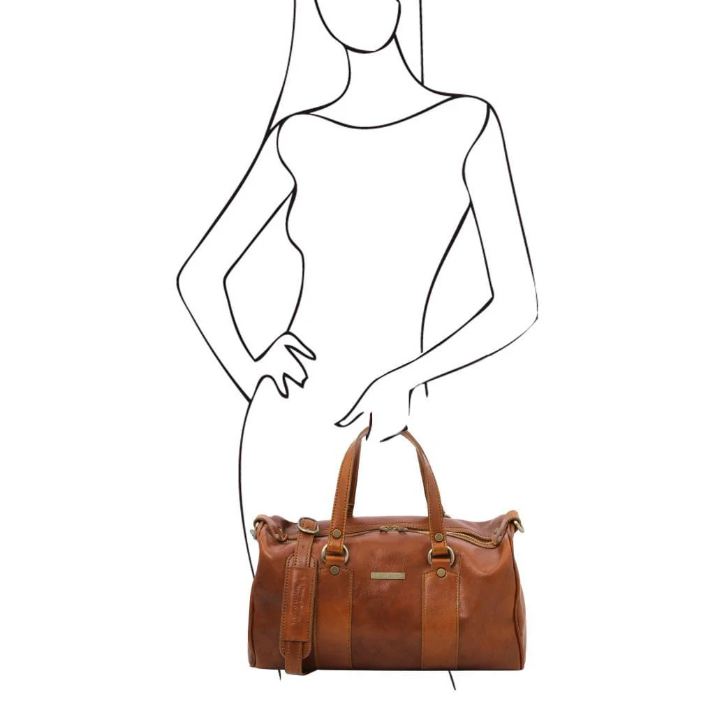 Lucrezia - Leather maxi duffle bag purse | TL141977 - Image 10