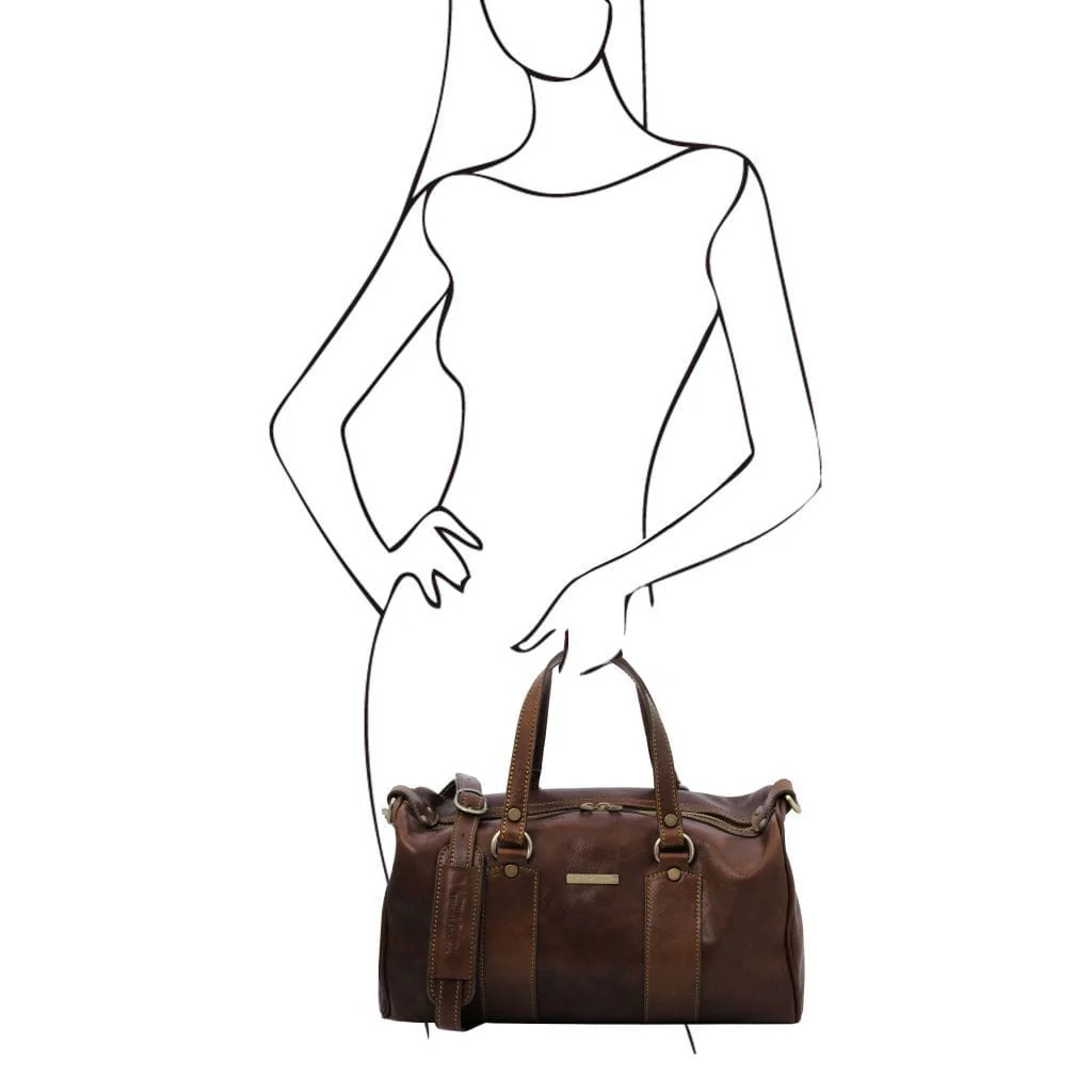Lucrezia - Leather maxi duffle bag purse | TL141977 - Image 18