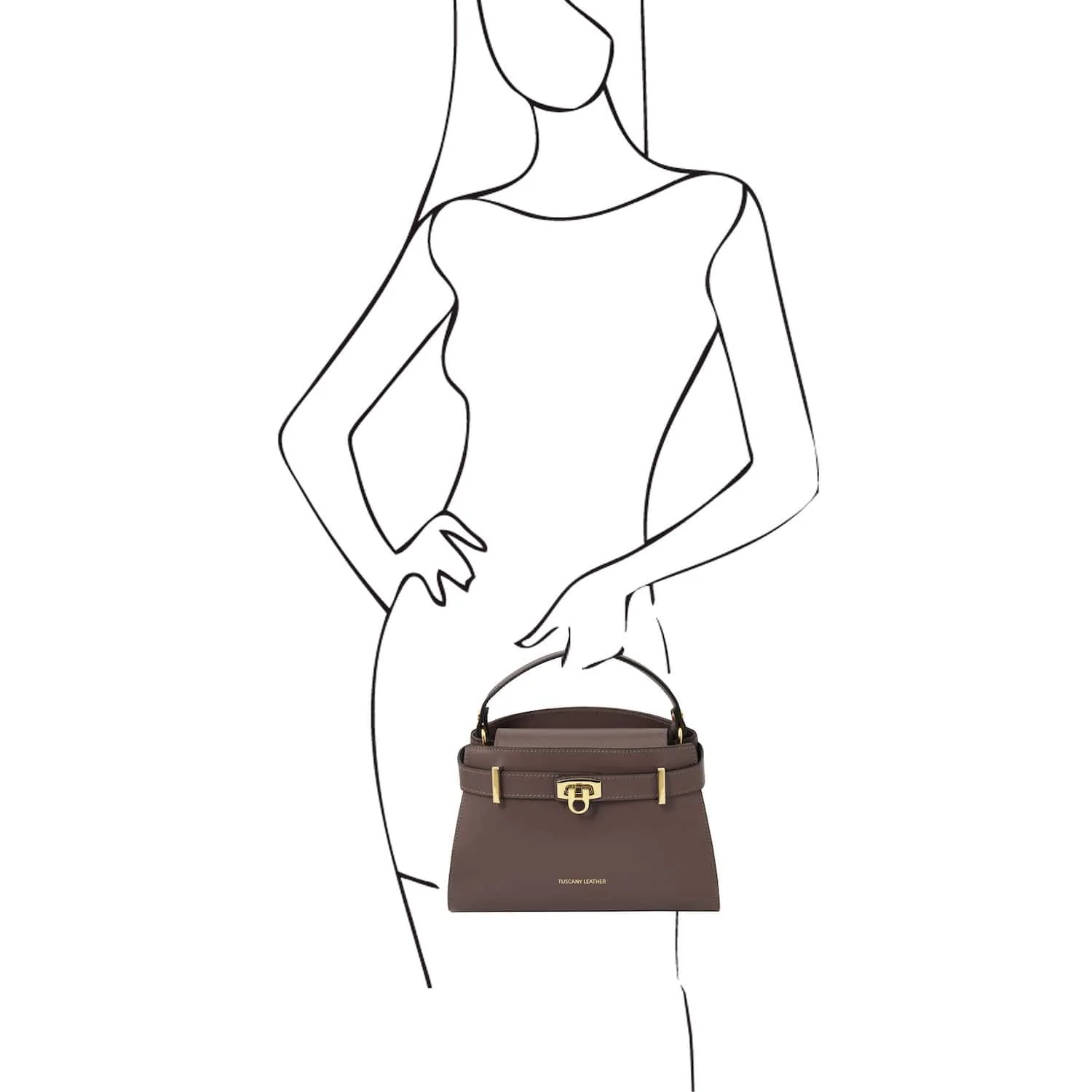 Maisy - Leather top handle bag in smooth leather | TL142459 - Image 17