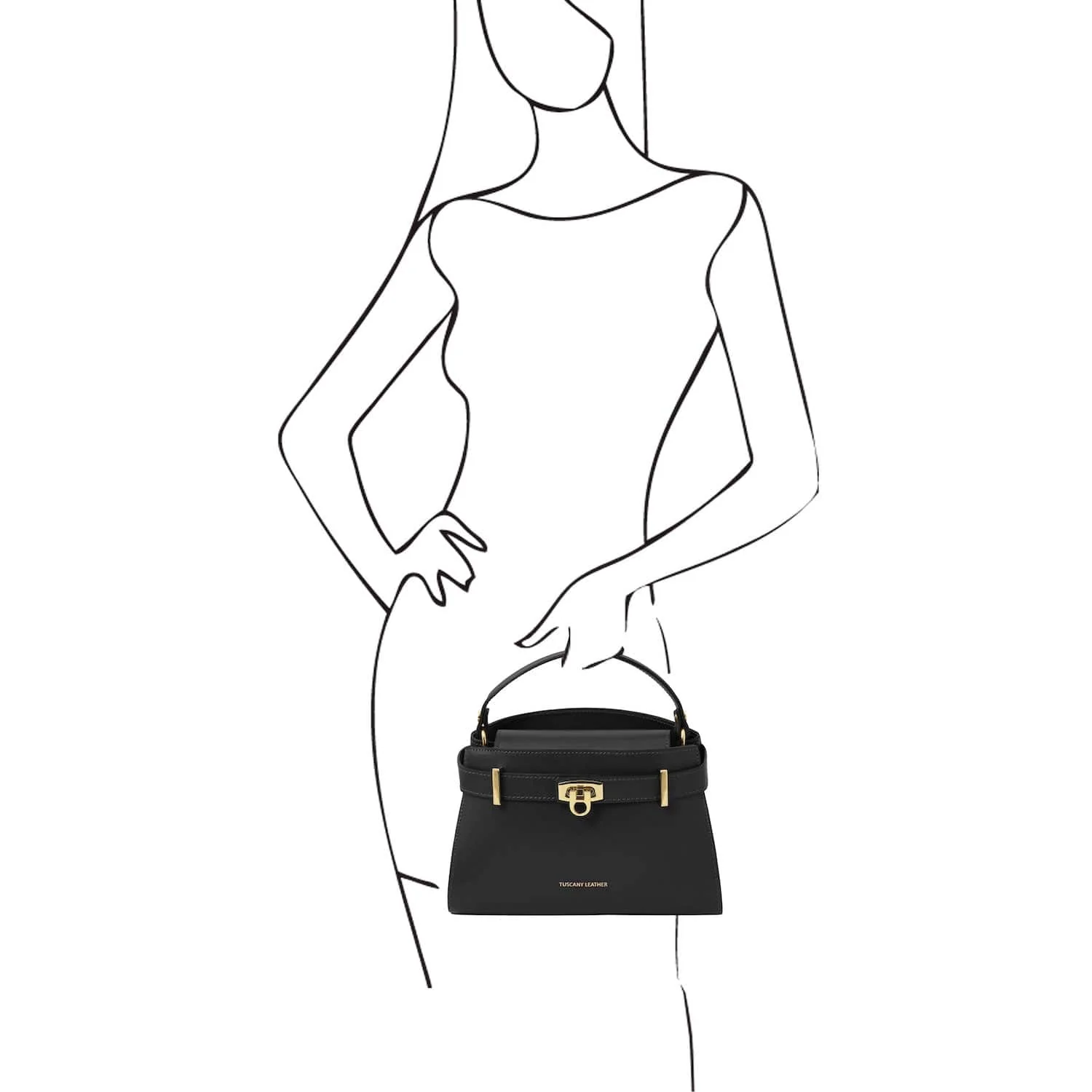 Maisy - Leather top handle bag in smooth leather | TL142459 - Image 24