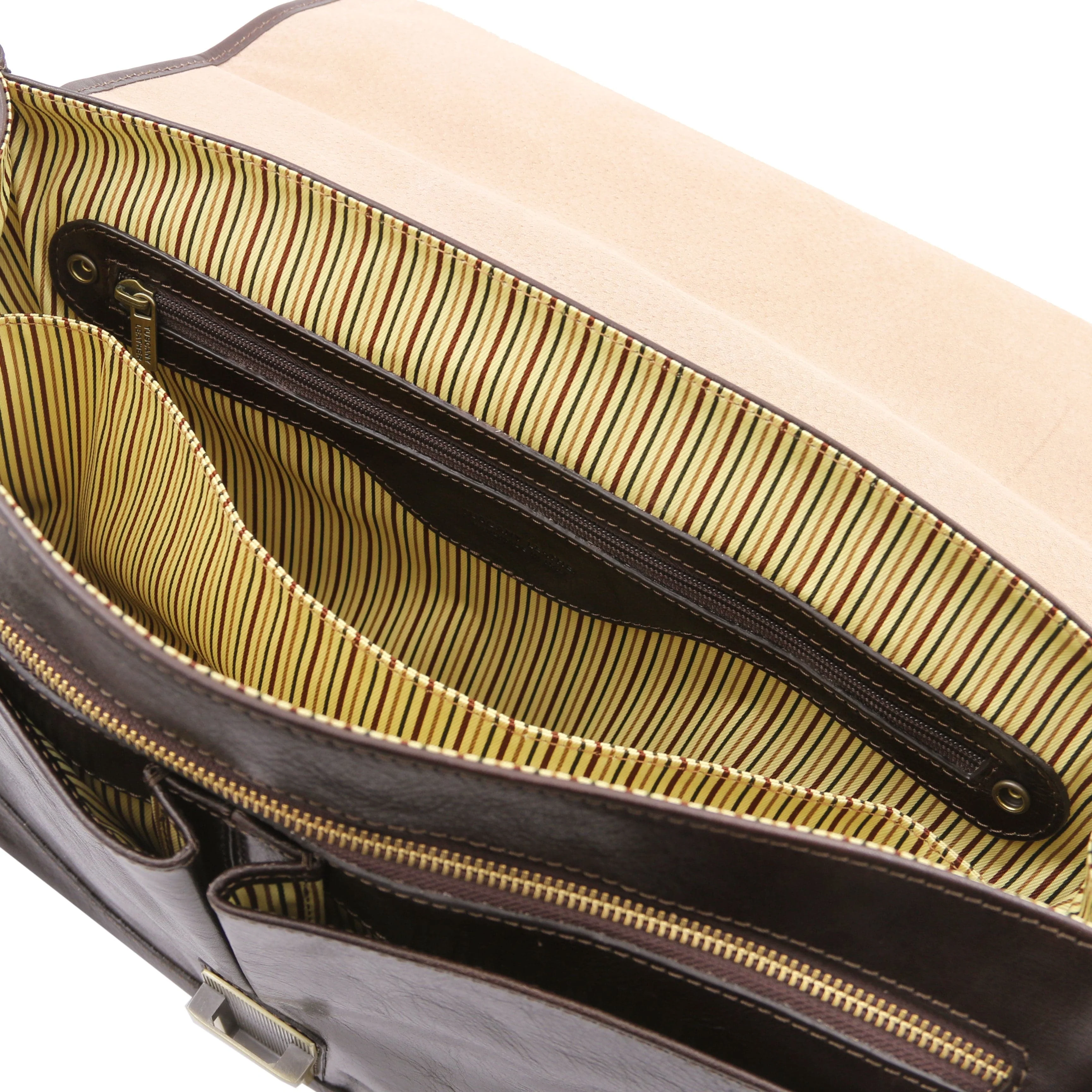 Mantova - Leather multi compartment briefcase with flap | TL142068 messenger bag - Image 14