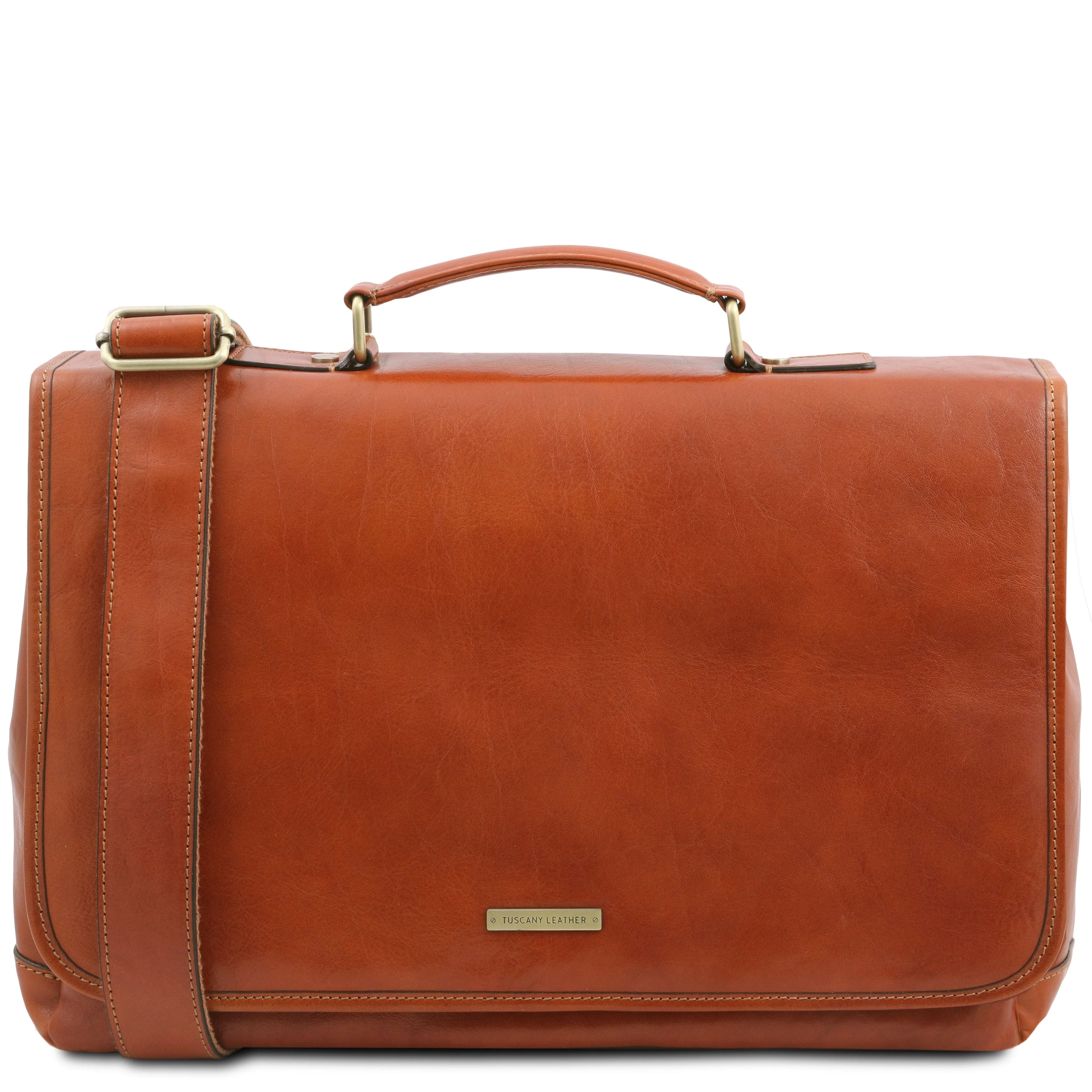 Mantova - Leather multi compartment briefcase with flap | TL142068 messenger bag - Image 16