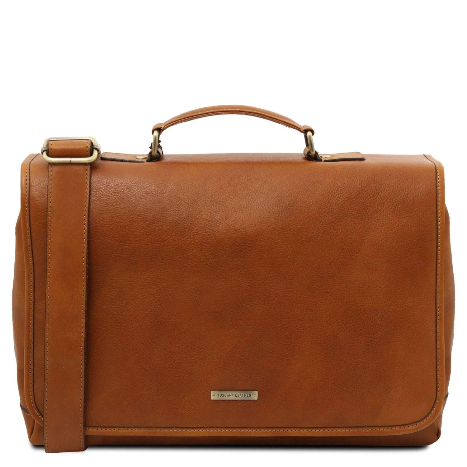 Mantova - Leather multi compartment briefcase with flap | TL142068 messenger bag - Image 19