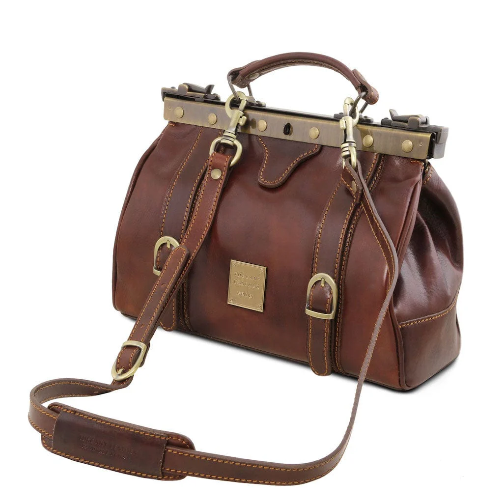 Monalisa - Doctor gladstone leather bag with front straps | TL10034 - Image 3