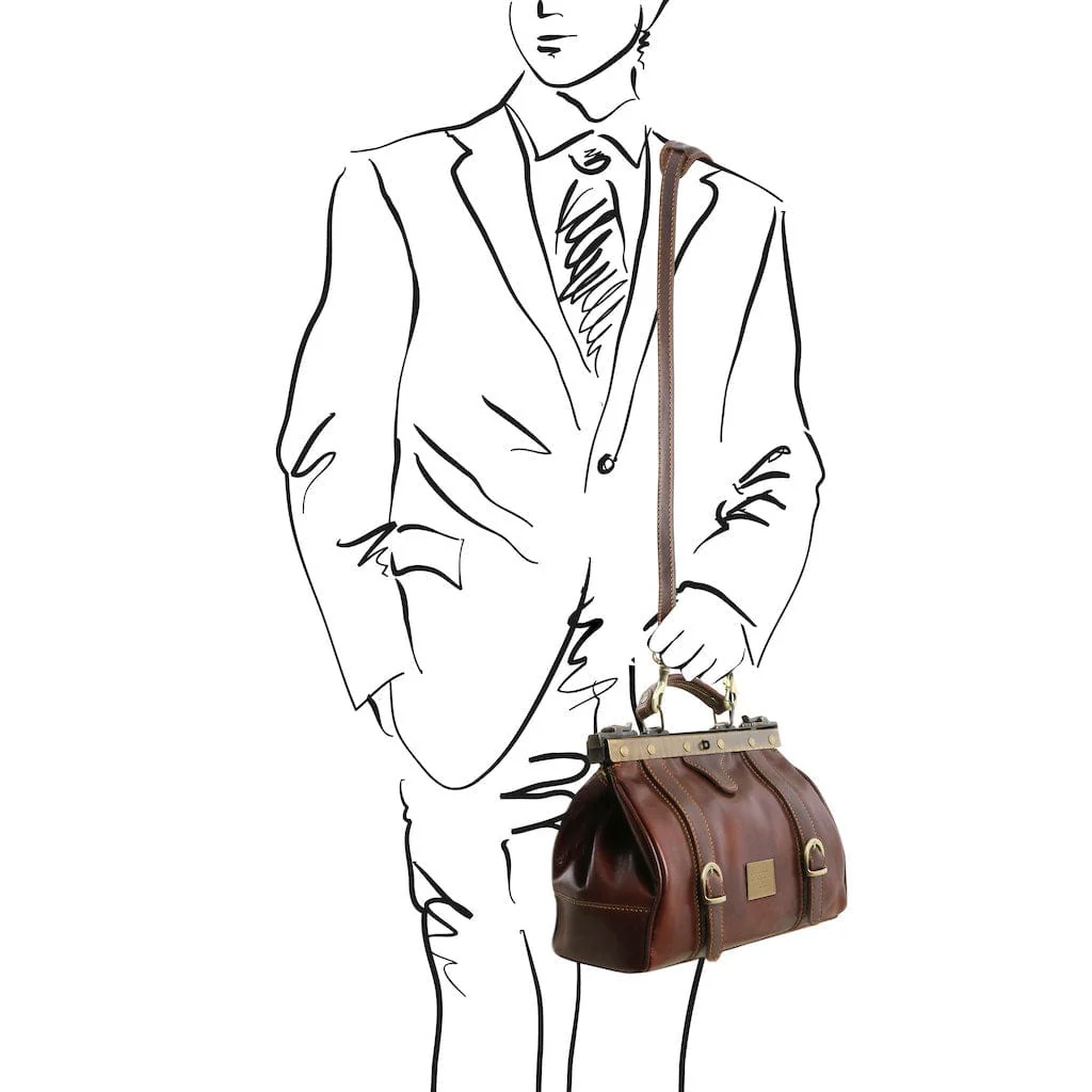 Monalisa - Doctor gladstone leather bag with front straps | TL10034 - Image 6
