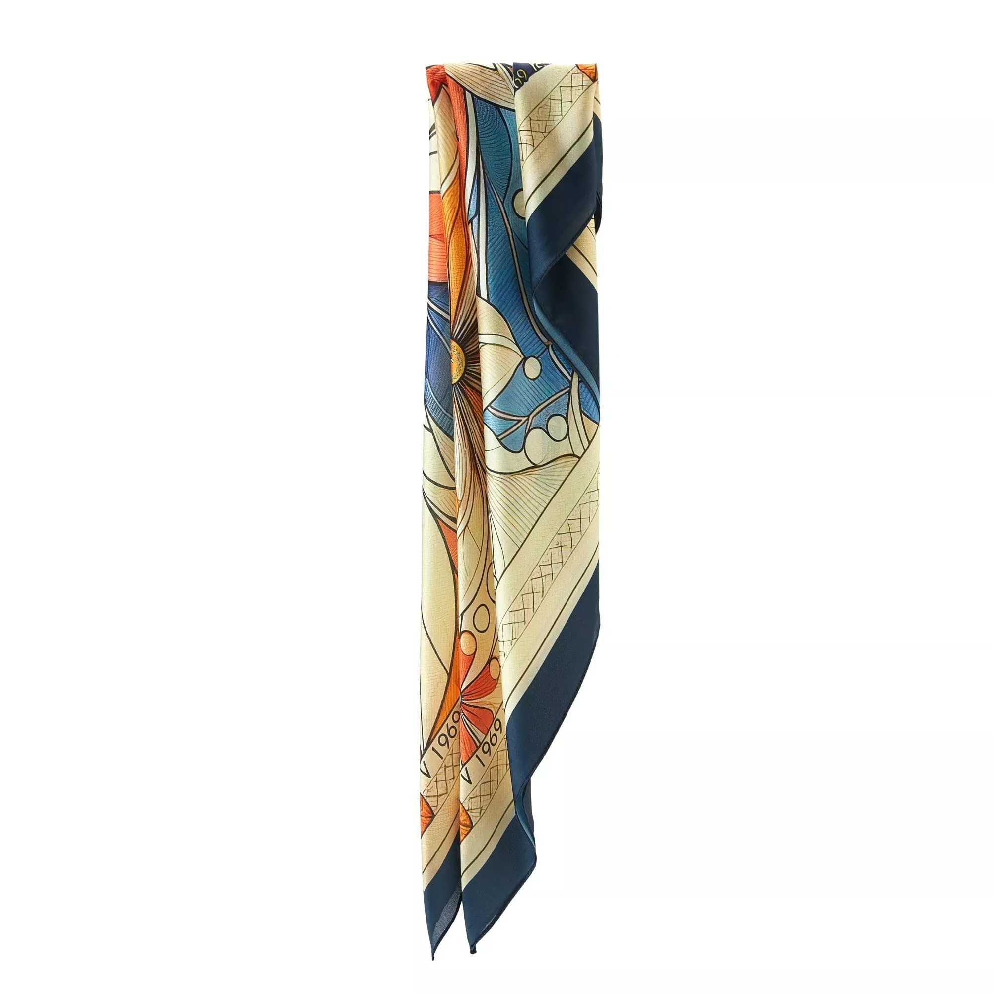 Mystic Flowers Large Square Silk Scarf (90 × 90 cm) - Image 4
