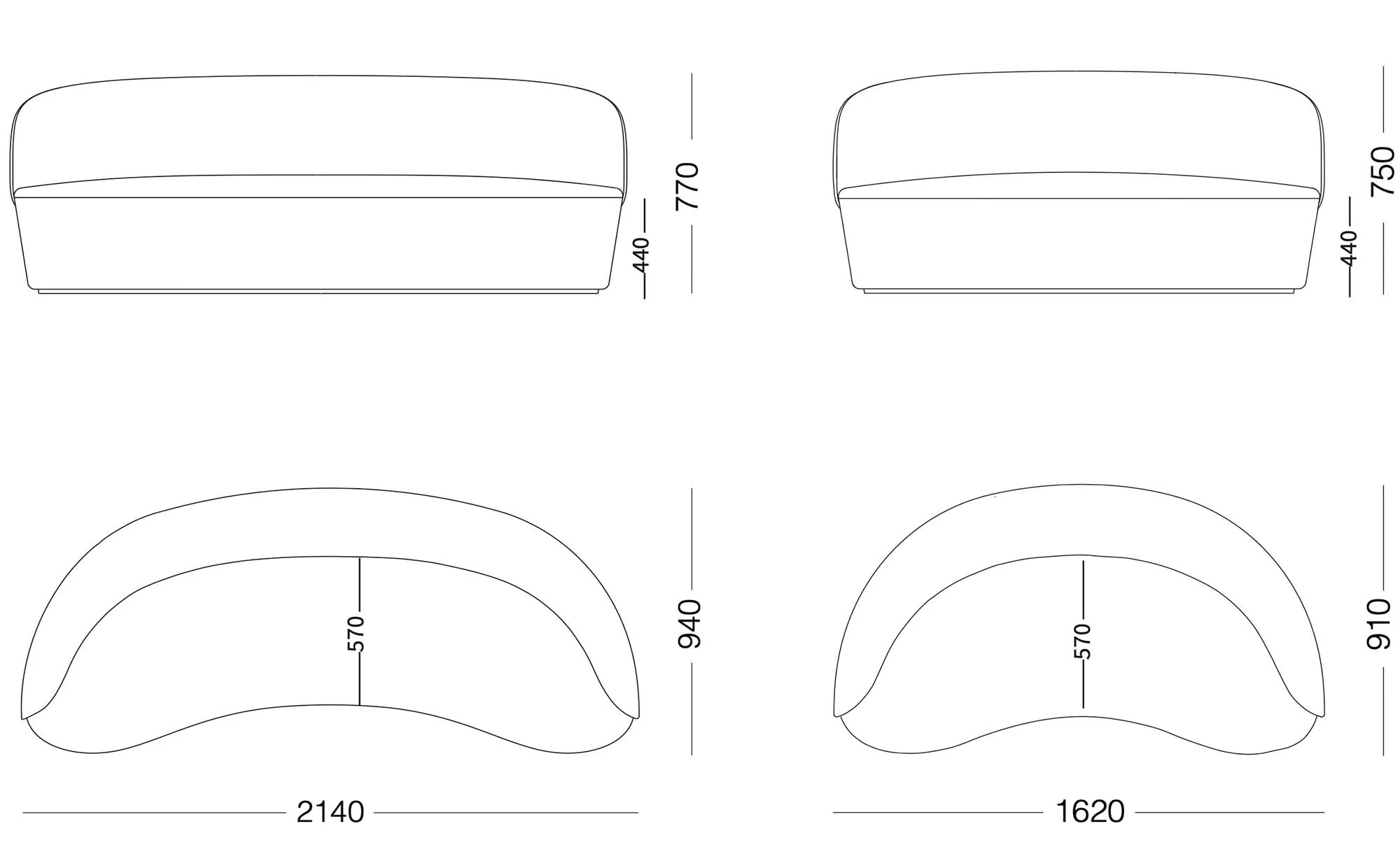 Naïve Curved Sofa - Image 15