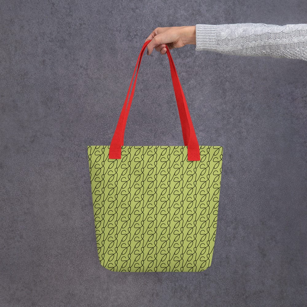 Olive Green Logo Tote Bag - Image 3
