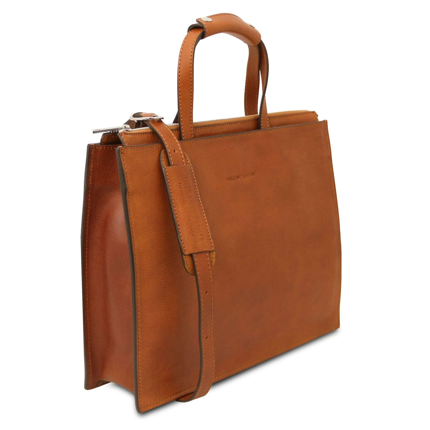 Palermo - Italian leather 3-compartment briefcase for women | TL142452 - Image 2