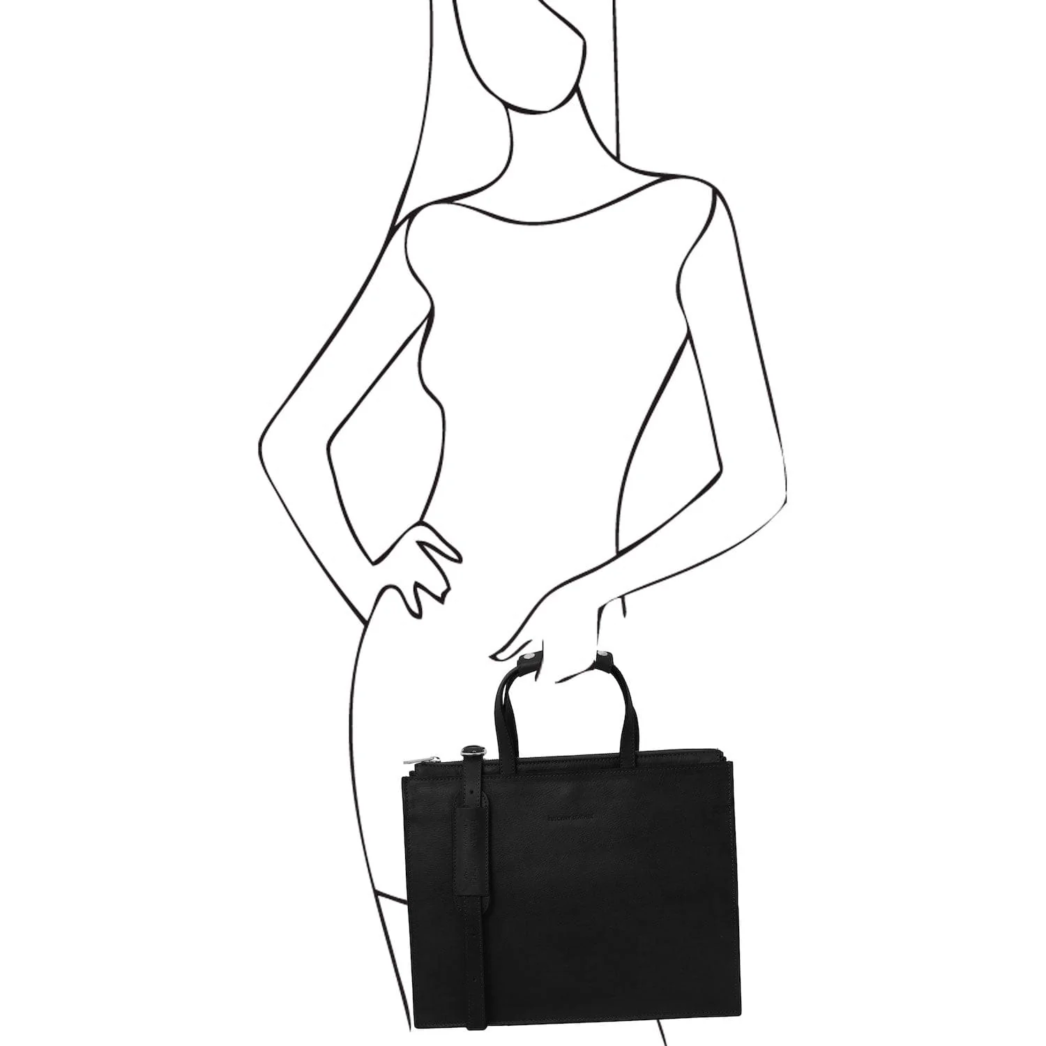 Palermo - Italian leather 3-compartment briefcase for women | TL142452 - Image 28