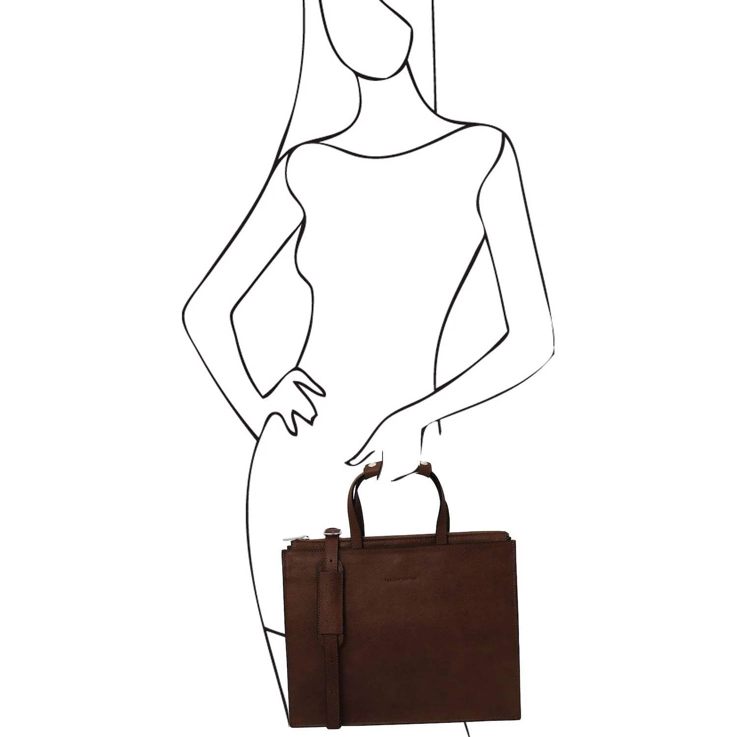Palermo - Italian leather 3-compartment briefcase for women | TL142452 - Image 37