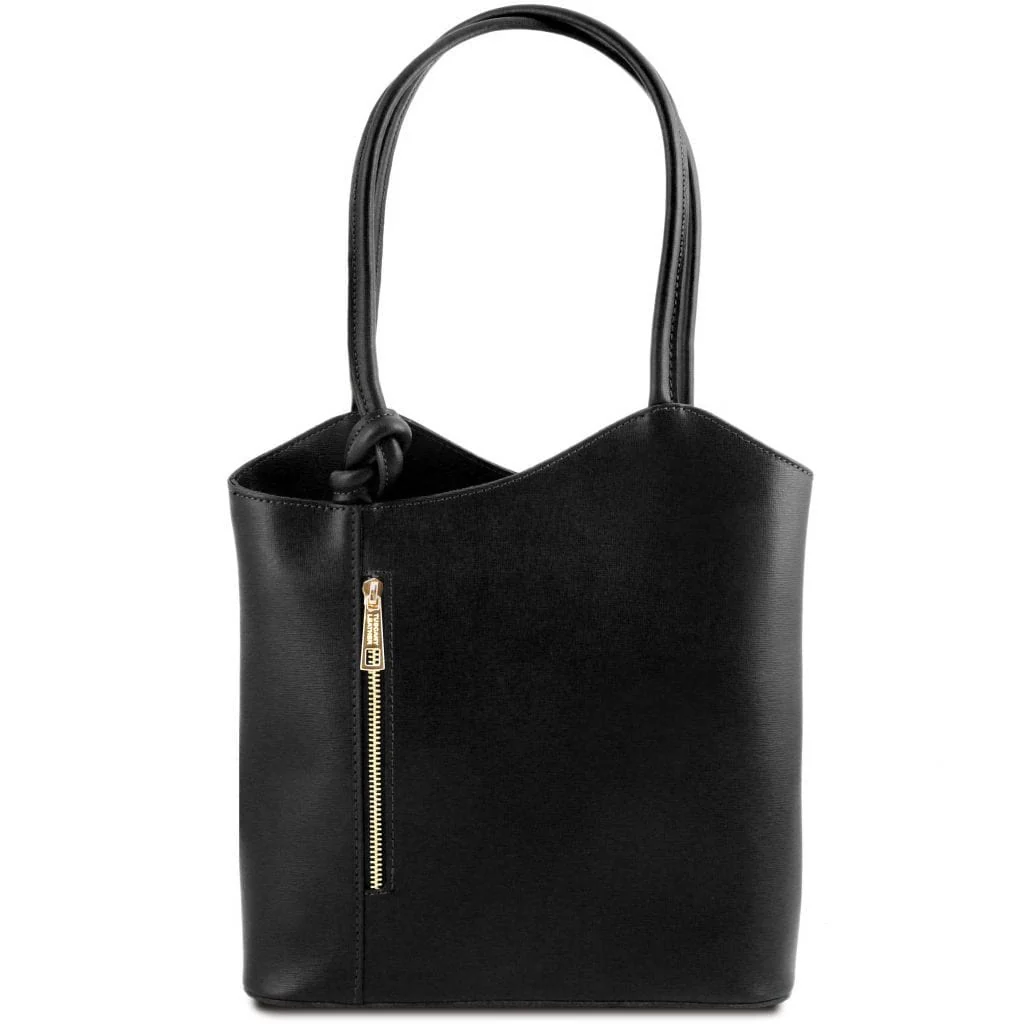 Patty - Saffiano leather convertible 2-in-1 backpack shoulder bag | TL141455 - Image 15