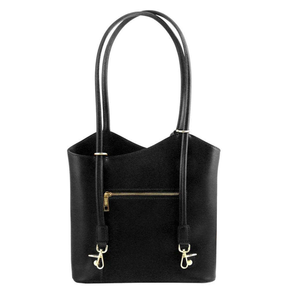 Patty - Saffiano leather convertible 2-in-1 backpack shoulder bag | TL141455 - Image 17